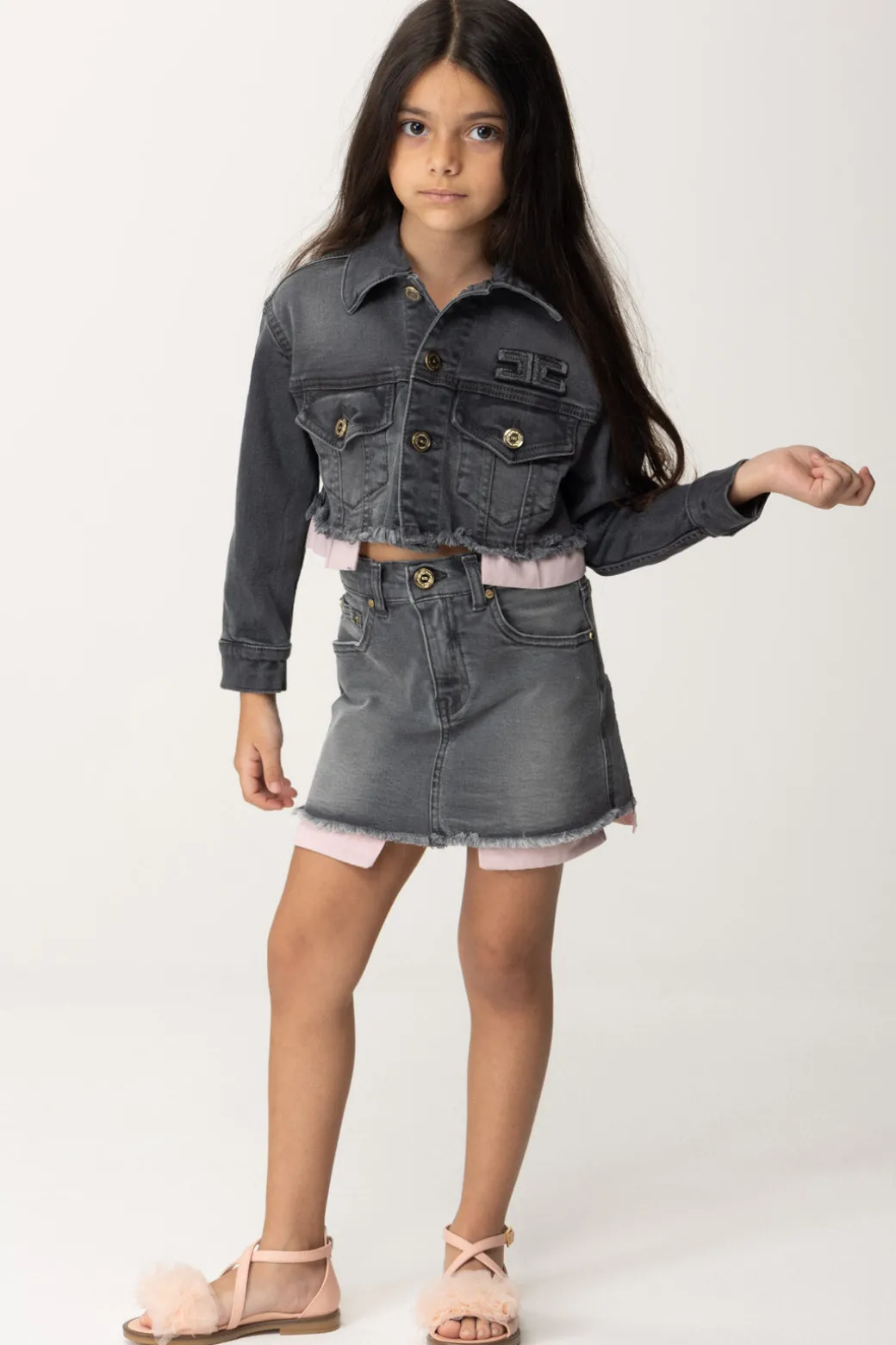 Elisabetta Franchi Bambina Giacca In Jeans