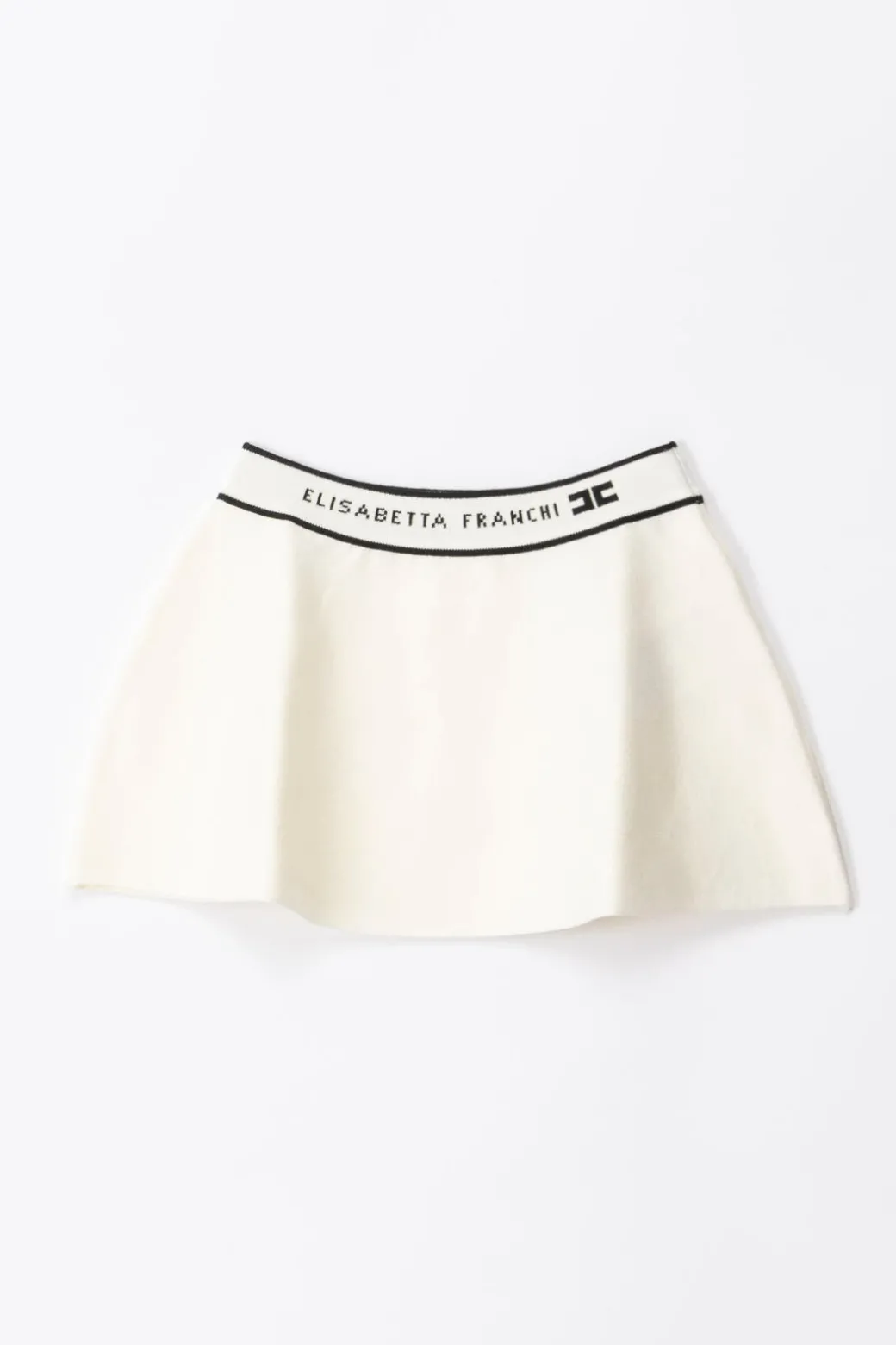 Elisabetta Franchi Bambina Gonna Tricot con Fascia Logata