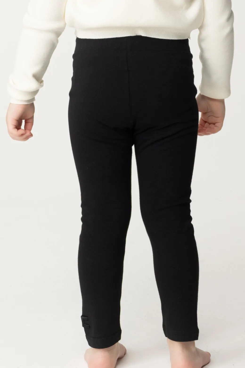 Elisabetta Franchi Bambina Leggings con Logo Cc Ricamato
