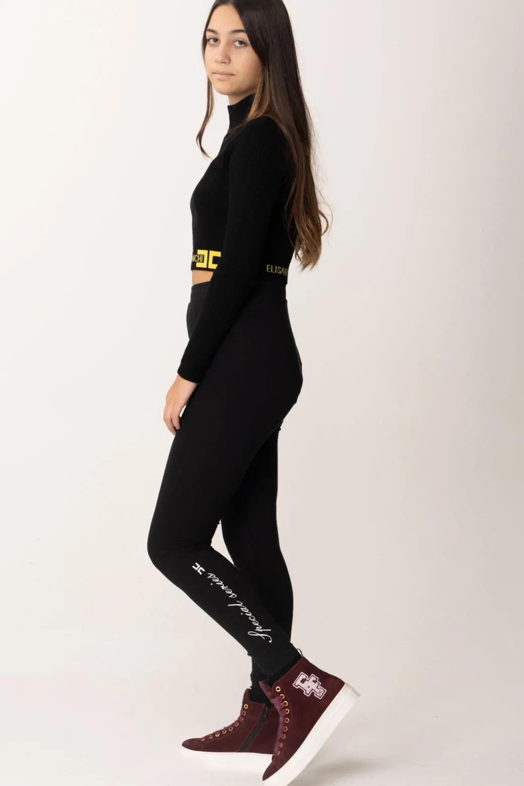 Elisabetta Franchi Bambina Leggings In Jersey con Ricamo Special Series