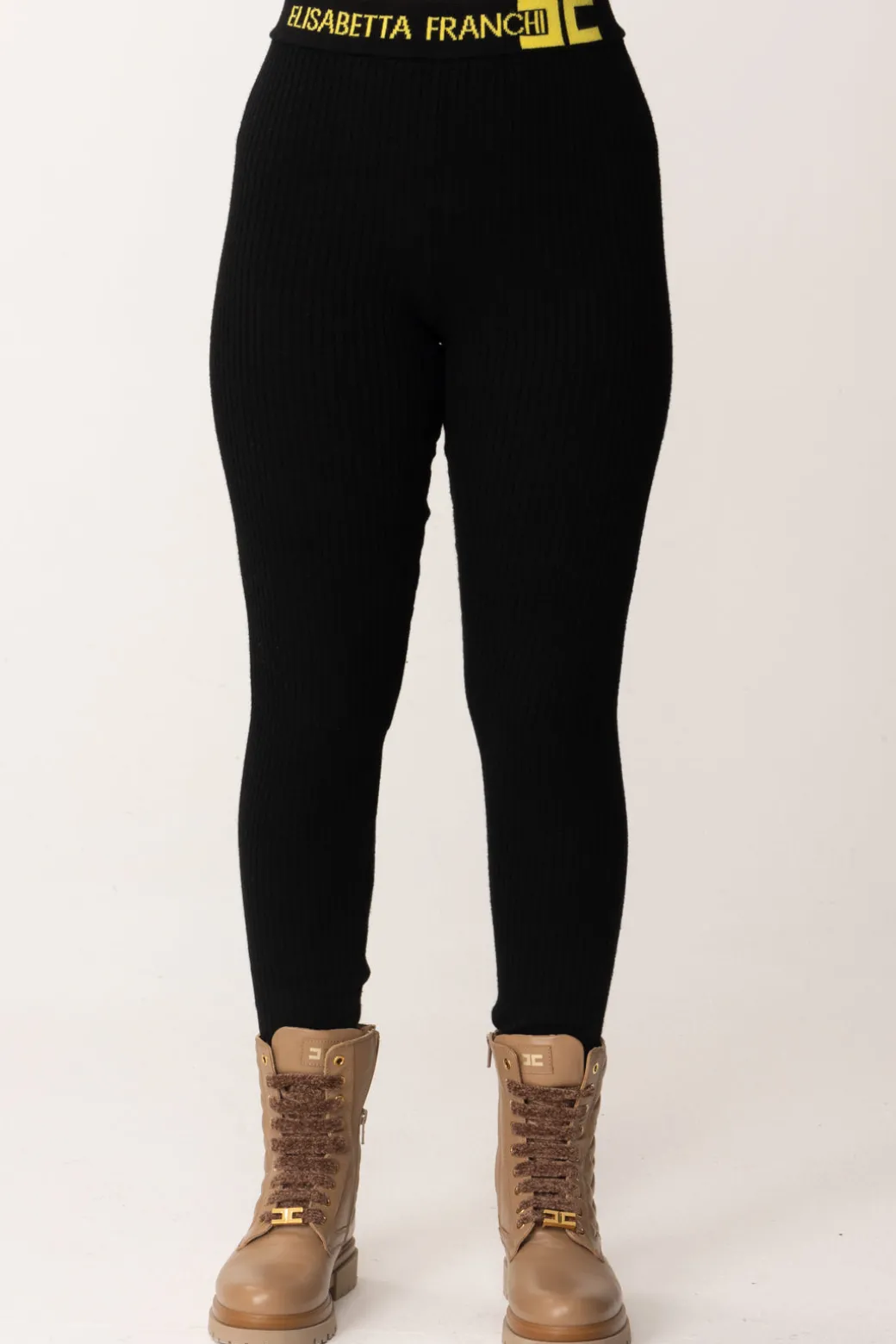 Elisabetta Franchi Bambina Leggings In Viscosa con Logo In Vita