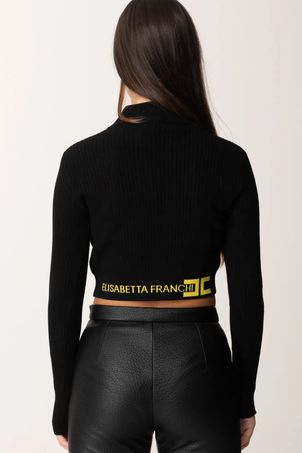 Elisabetta Franchi Bambina Maglia Corpino con Collo Dolcevita