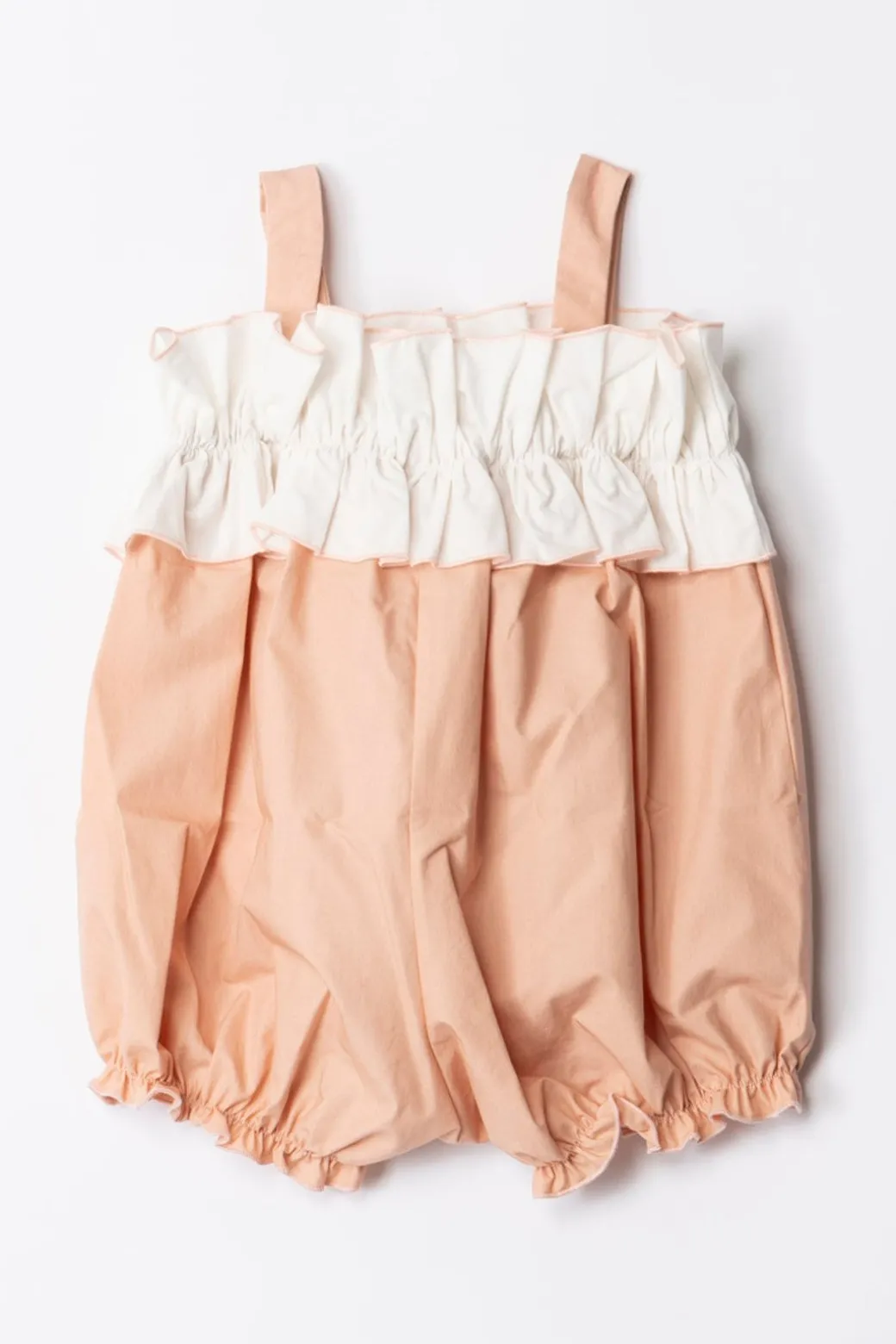 Elisabetta Franchi Bambina Pagliaccetto Bicolore con Arricciature