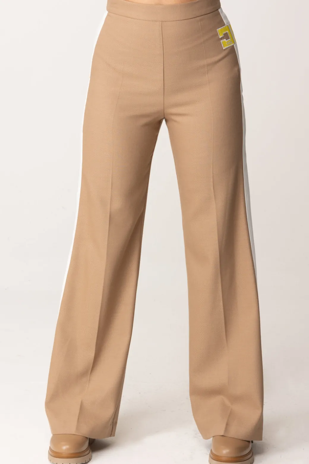 Elisabetta Franchi Bambina Pantalone con Bande Laterali e Logo