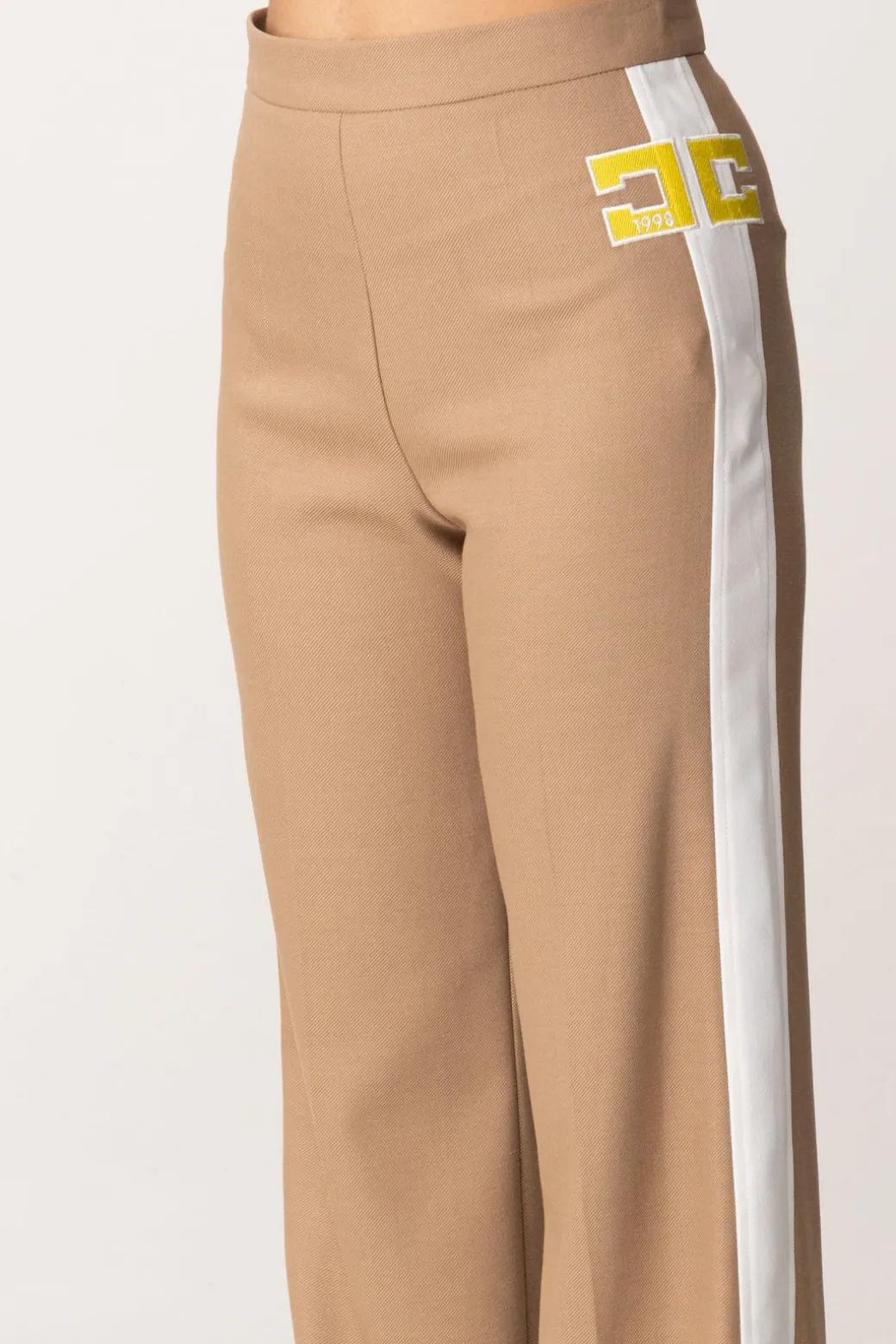 Elisabetta Franchi Bambina Pantalone con Bande Laterali e Logo