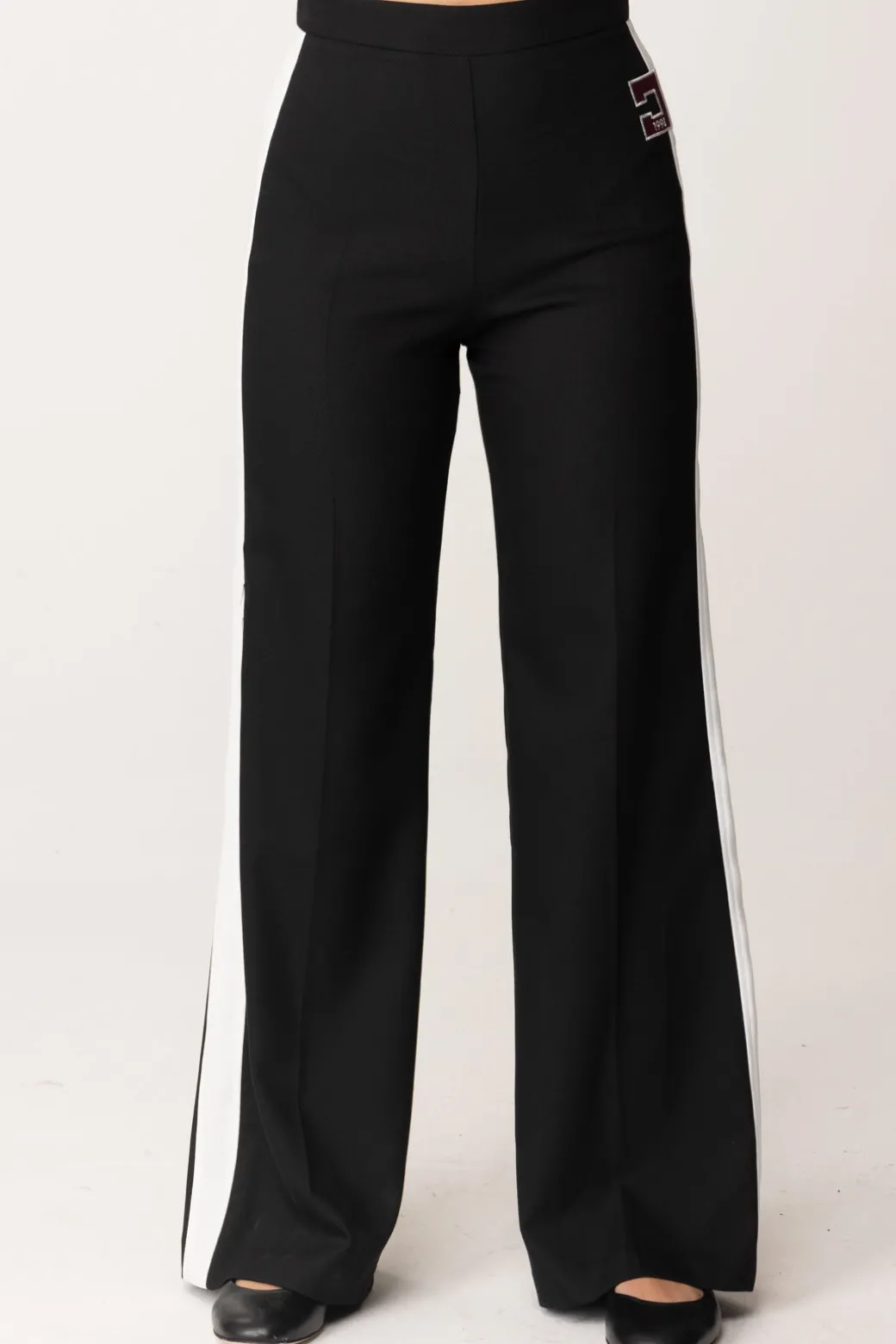Elisabetta Franchi Bambina Pantalone con Bande Laterali e Logo
