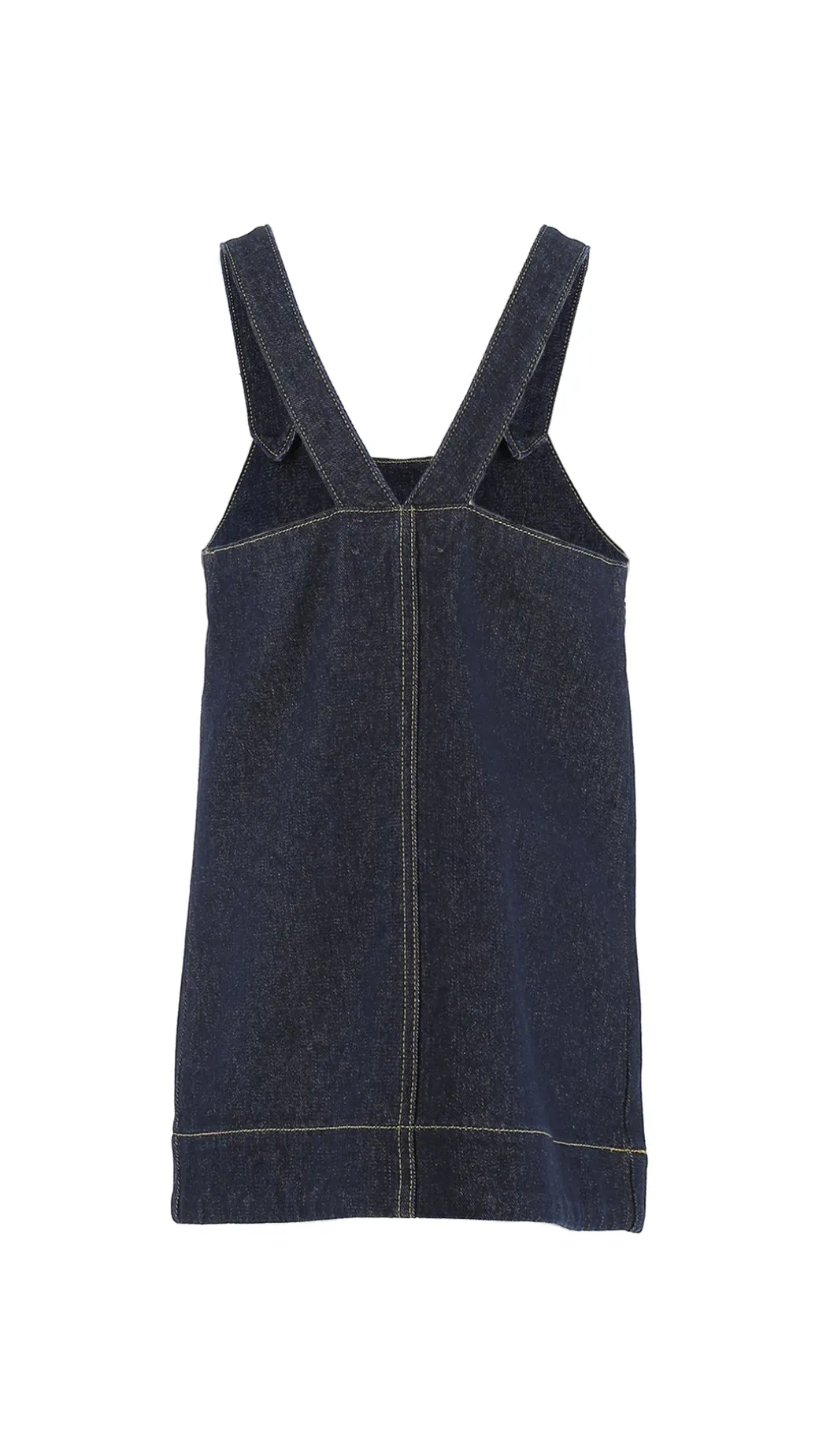Elisabetta Franchi Bambina Salopette In Denim con Tasche In Ecopelle