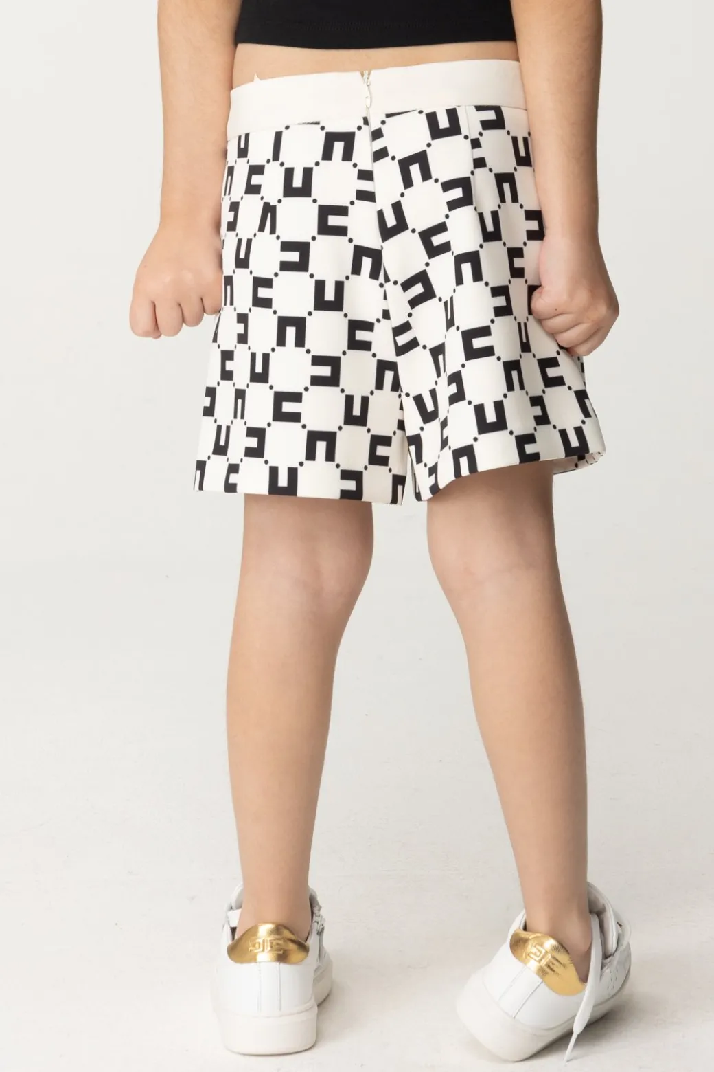 Elisabetta Franchi Bambina Shorts Stampa Logo Cubico