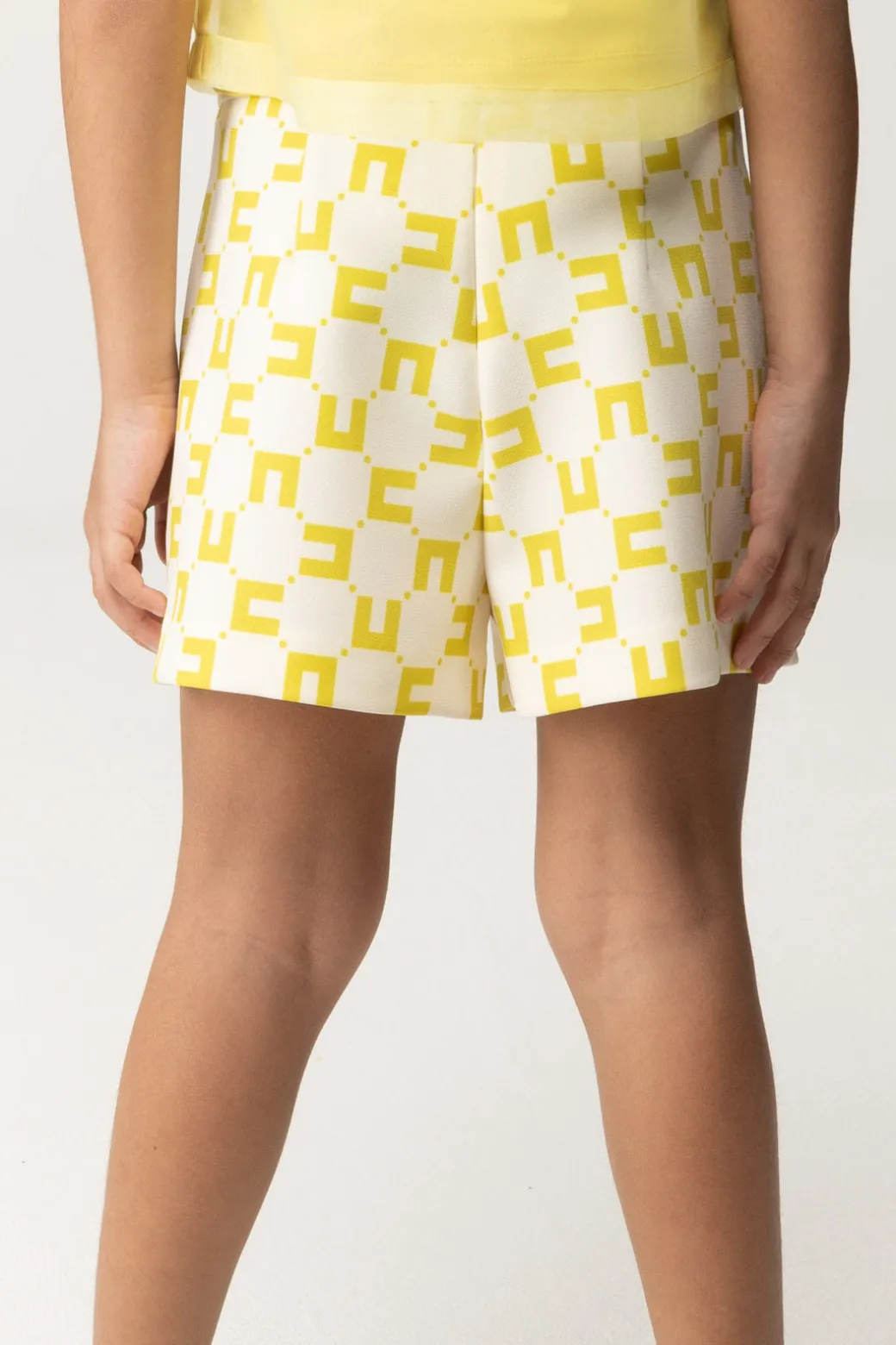 Elisabetta Franchi Bambina Shorts Stampa Logo Cubico