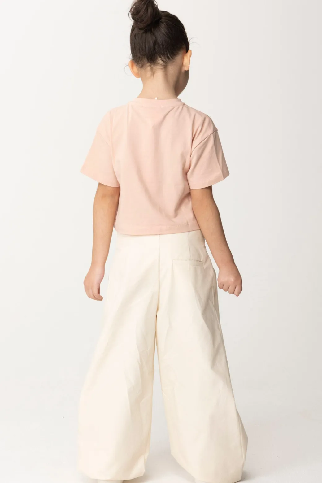 Elisabetta Franchi Bambina T-shirt con Ricamo Lettering e Charm