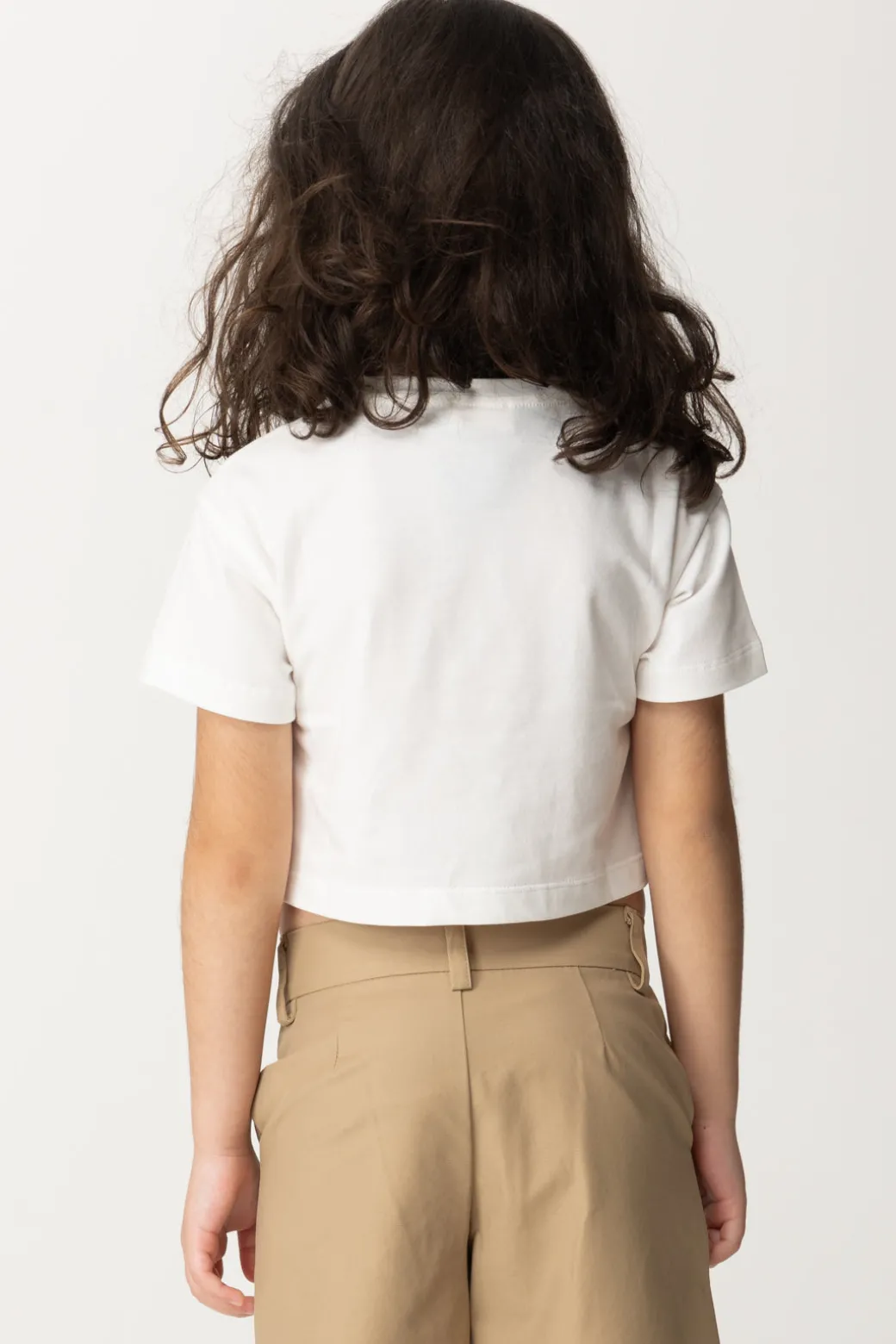 Elisabetta Franchi Bambina T-shirt con Ricamo Lettering e Charm