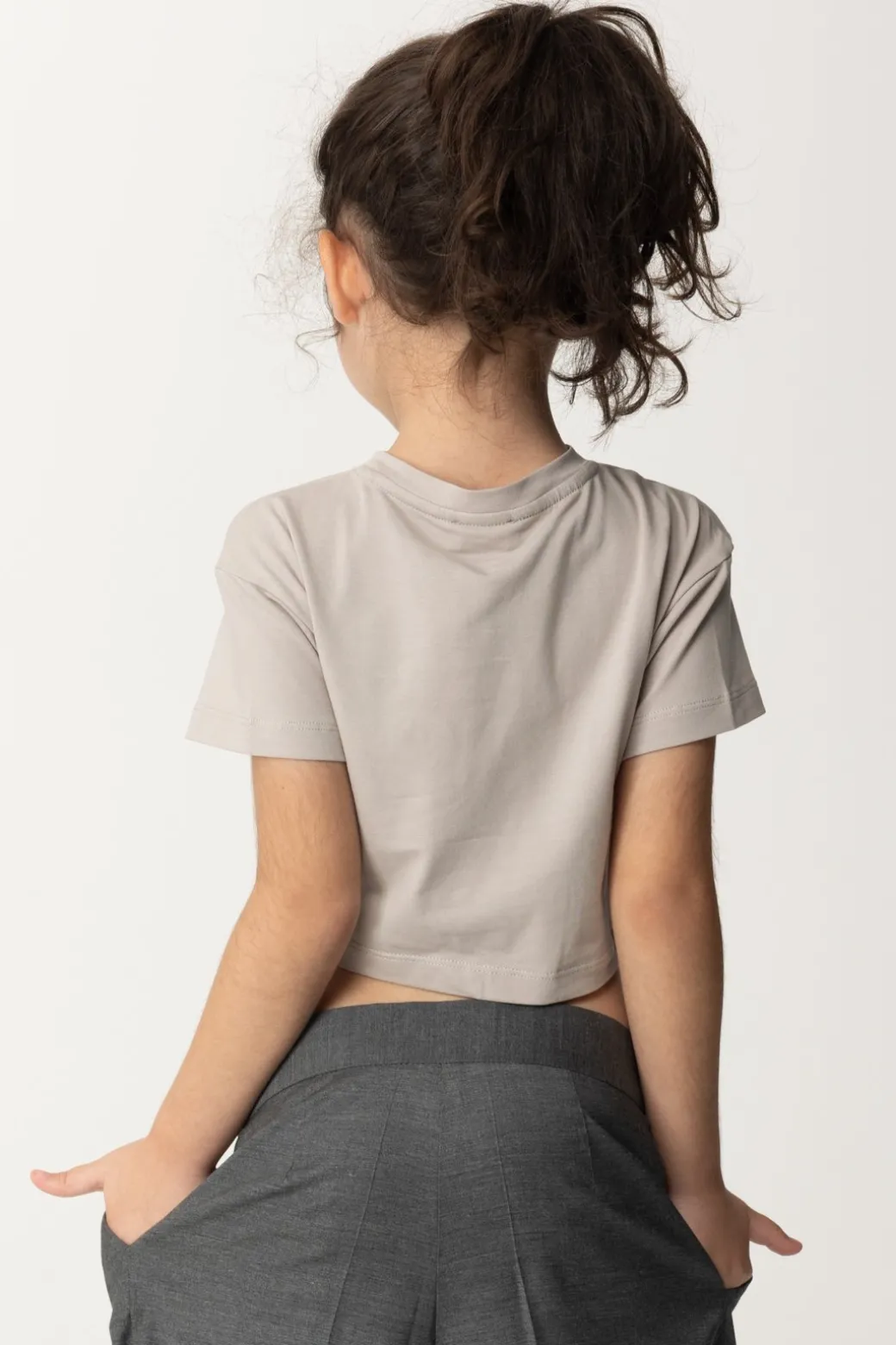 Elisabetta Franchi Bambina T-shirt con Ricamo Lettering e Charm