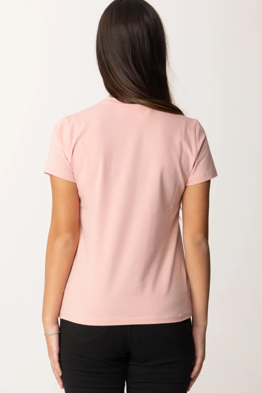 Elisabetta Franchi Bambina T-shirt con Ricamo Logo a Filo