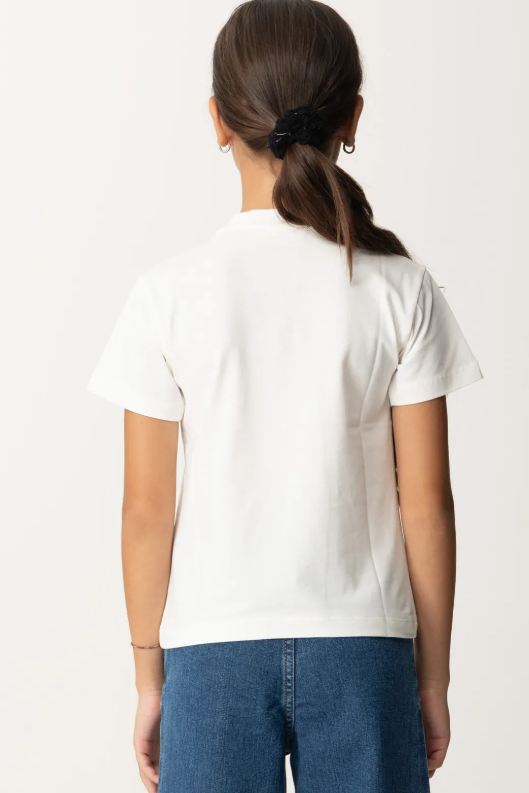 Elisabetta Franchi Bambina T-shirt con Stampa "special Series" e Placchetta