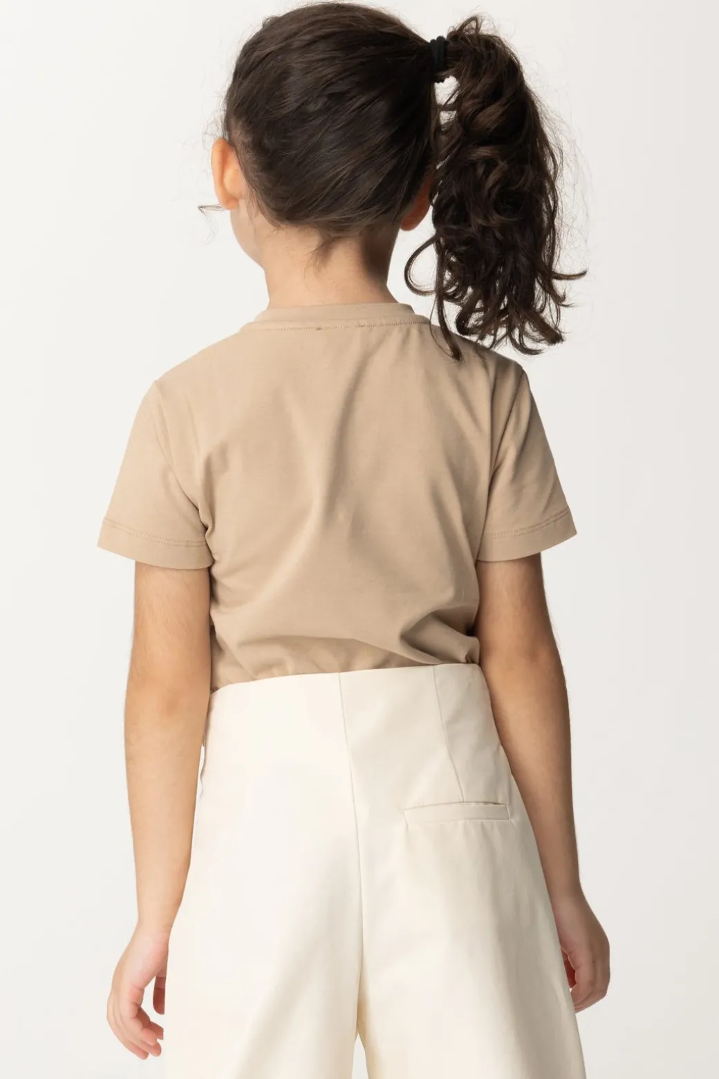 Elisabetta Franchi Bambina T-shirt Over con Applicazione Logo Cc