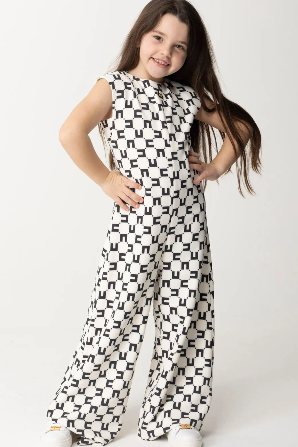 Elisabetta Franchi Bambina Tuta con Logo All-over