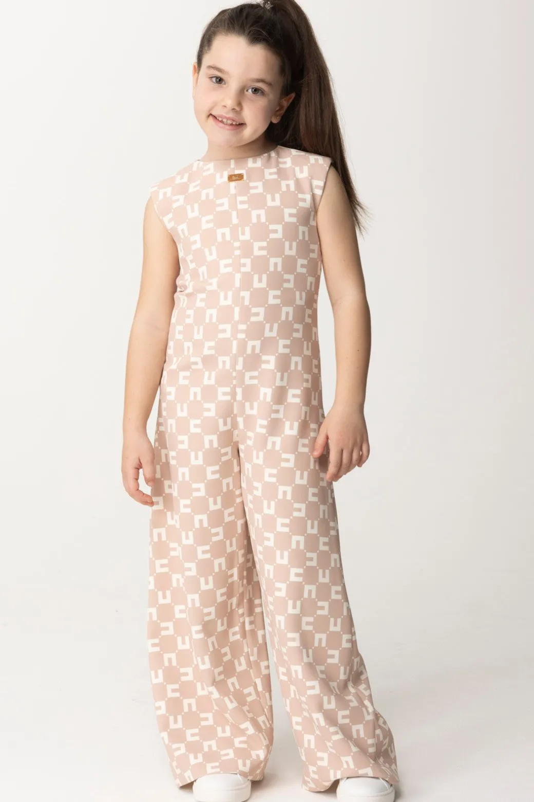 Elisabetta Franchi Bambina Tuta con Logo All-over