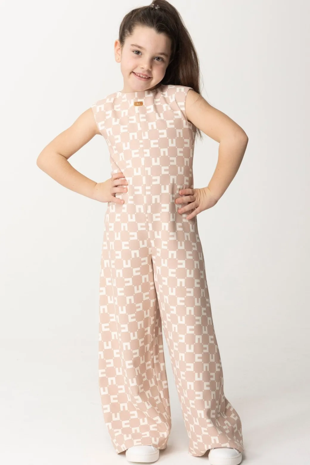 Elisabetta Franchi Bambina Tuta con Logo All-over