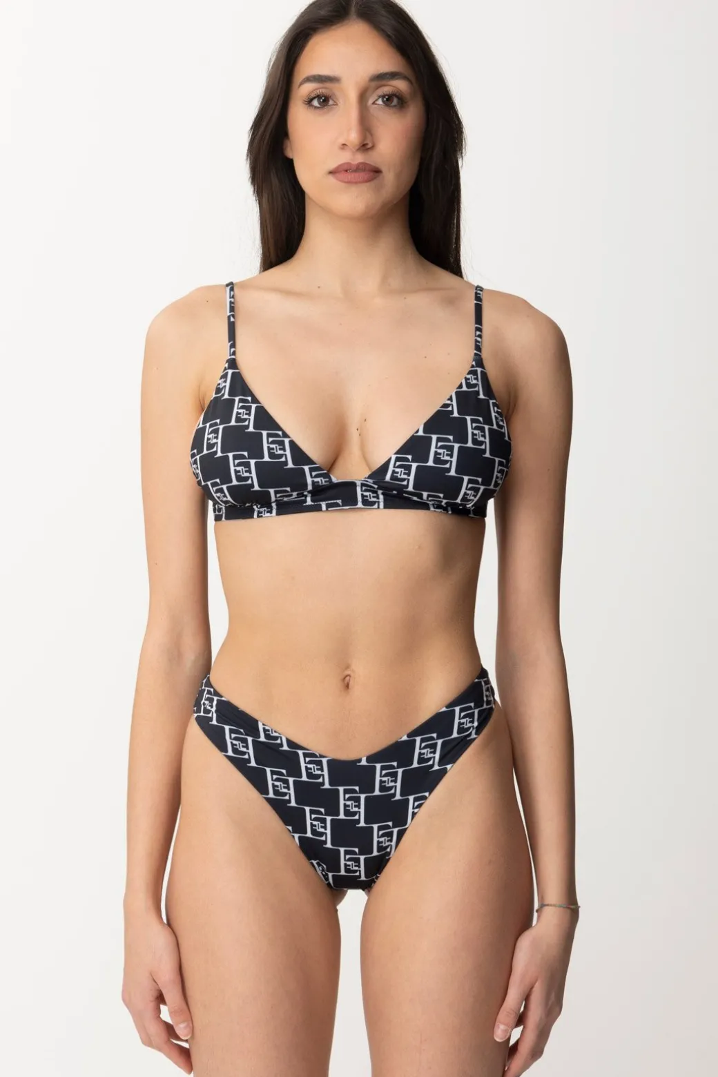 Donna Elisabetta Franchi Bikini con Stampa Logo