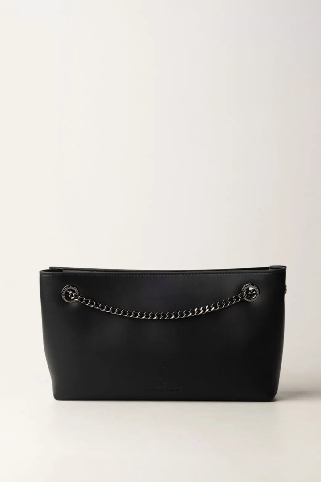 Donna Elisabetta Franchi Borsa a Tracolla con Scudetto In Metallo Silver