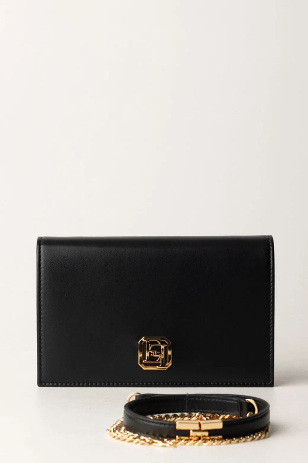 Donna Elisabetta Franchi Borsa a Tracolla In Nappa con Placca Logo