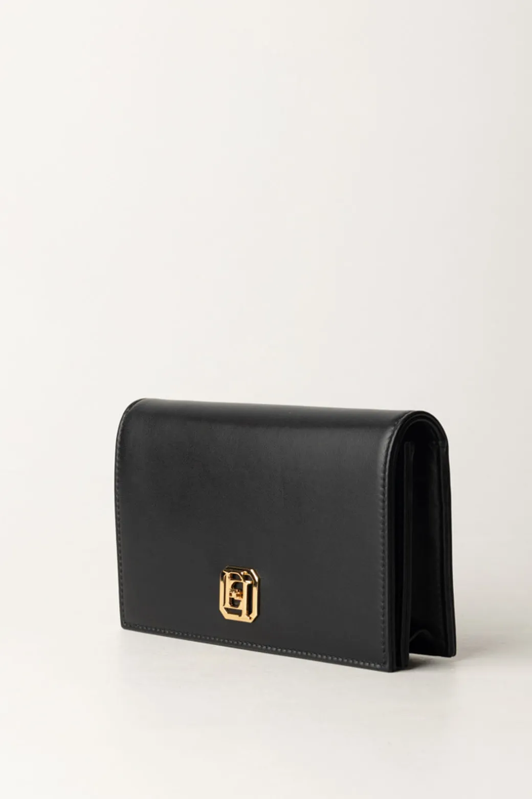 Donna Elisabetta Franchi Borsa a Tracolla In Nappa con Placca Logo