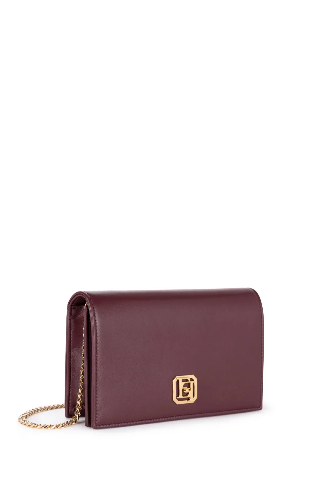 Donna Elisabetta Franchi Borsa a Tracolla In Nappa con Placca Logo