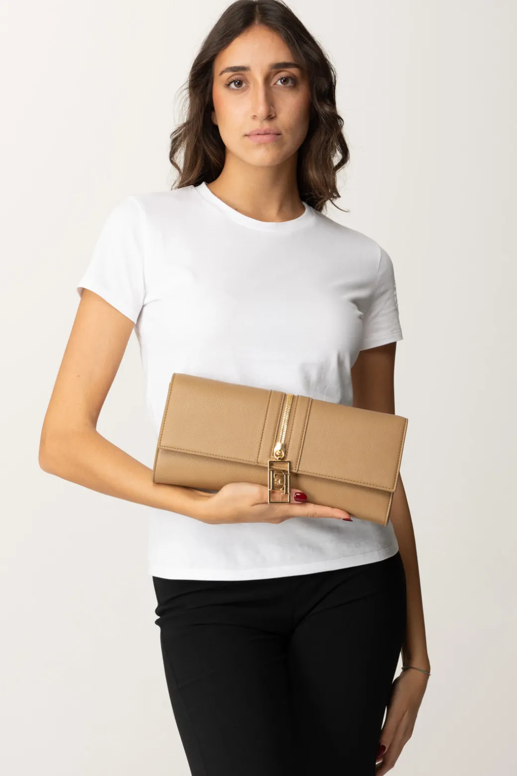 Donna Elisabetta Franchi Borsa Baguette con Zip