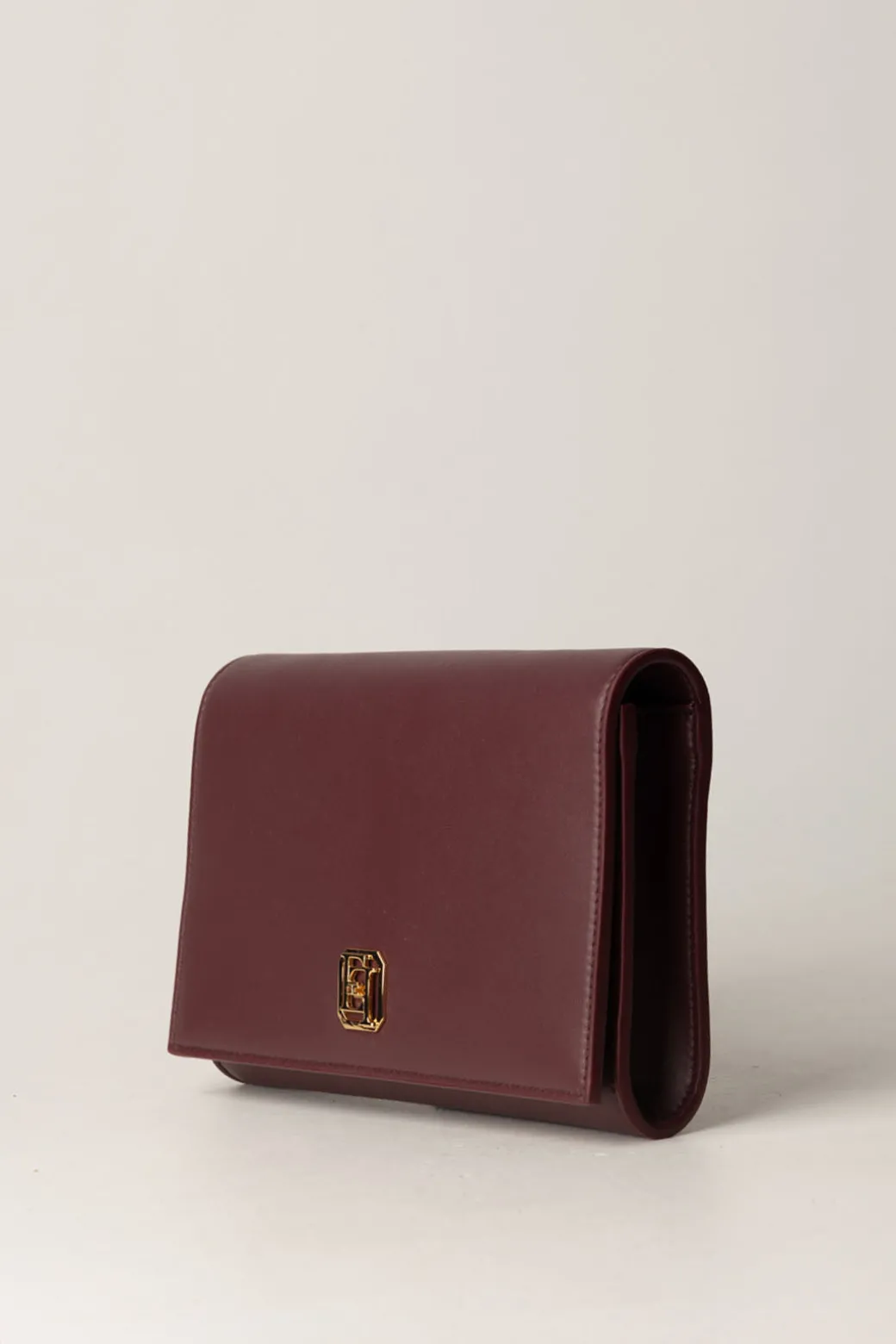 Donna Elisabetta Franchi Borsa Baguette In Nappa con Placca Logo