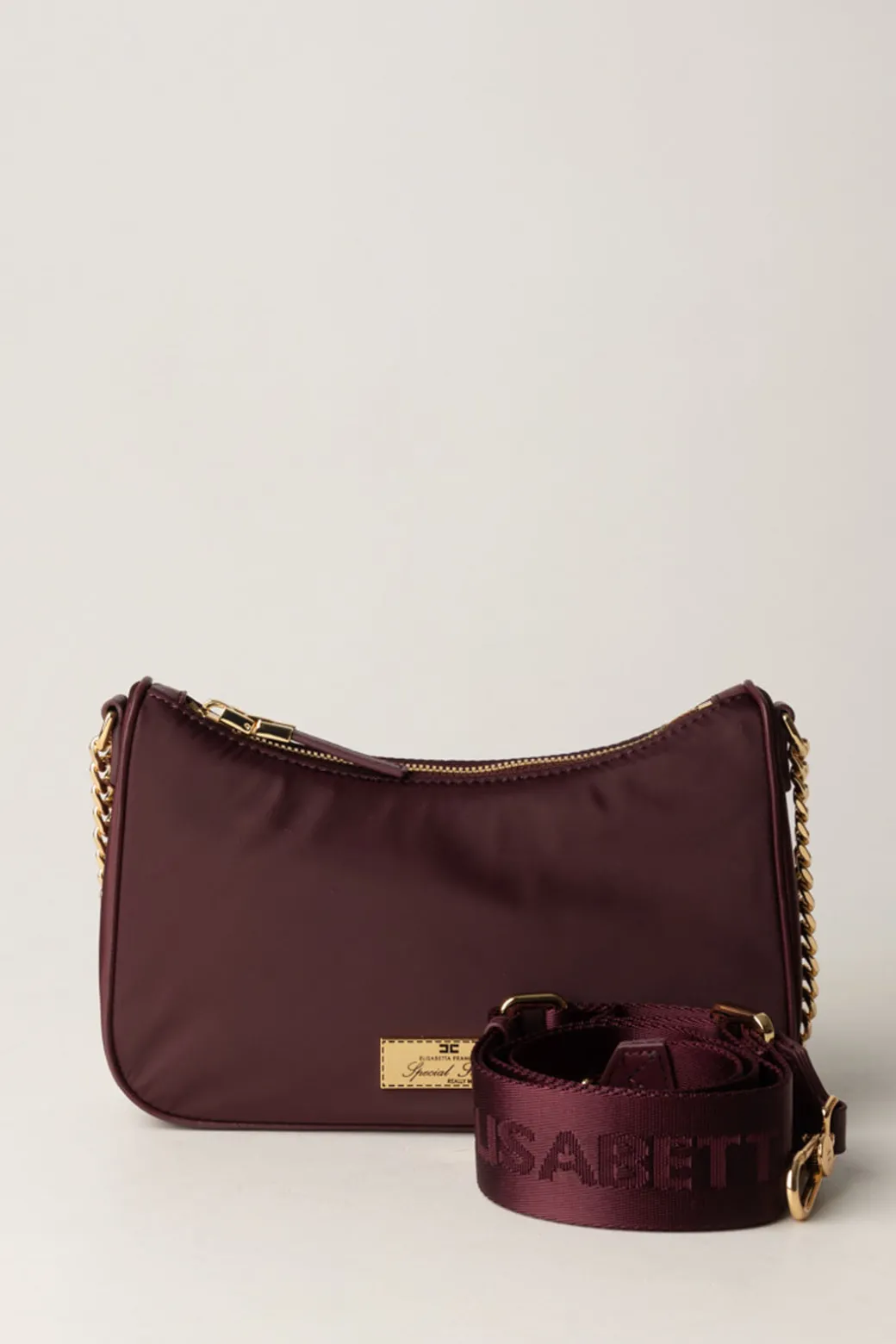 Donna Elisabetta Franchi Borsa con Doppia Tracolla e Logo