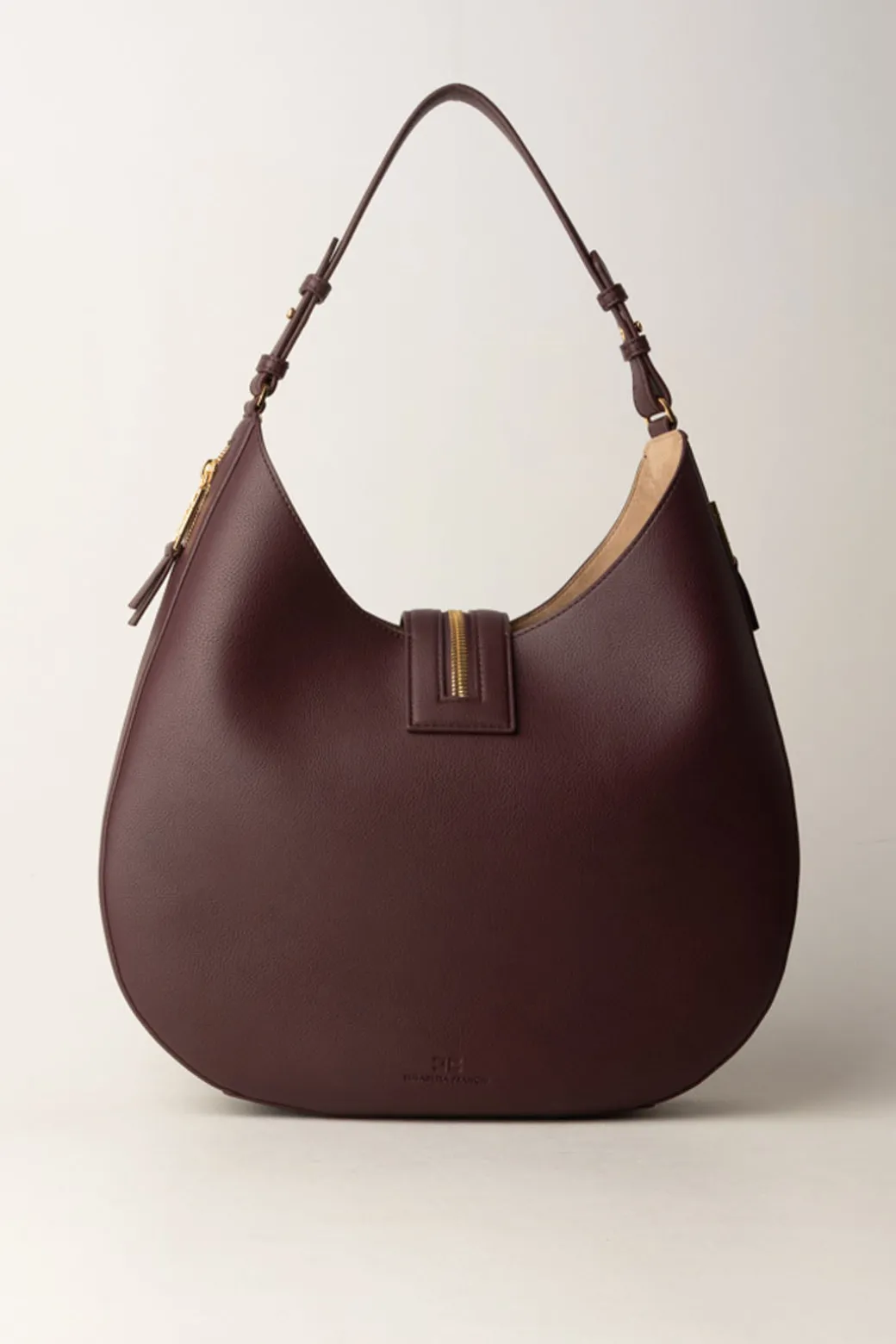 Donna Elisabetta Franchi Borsa Hobo Grande Pelle con Zip