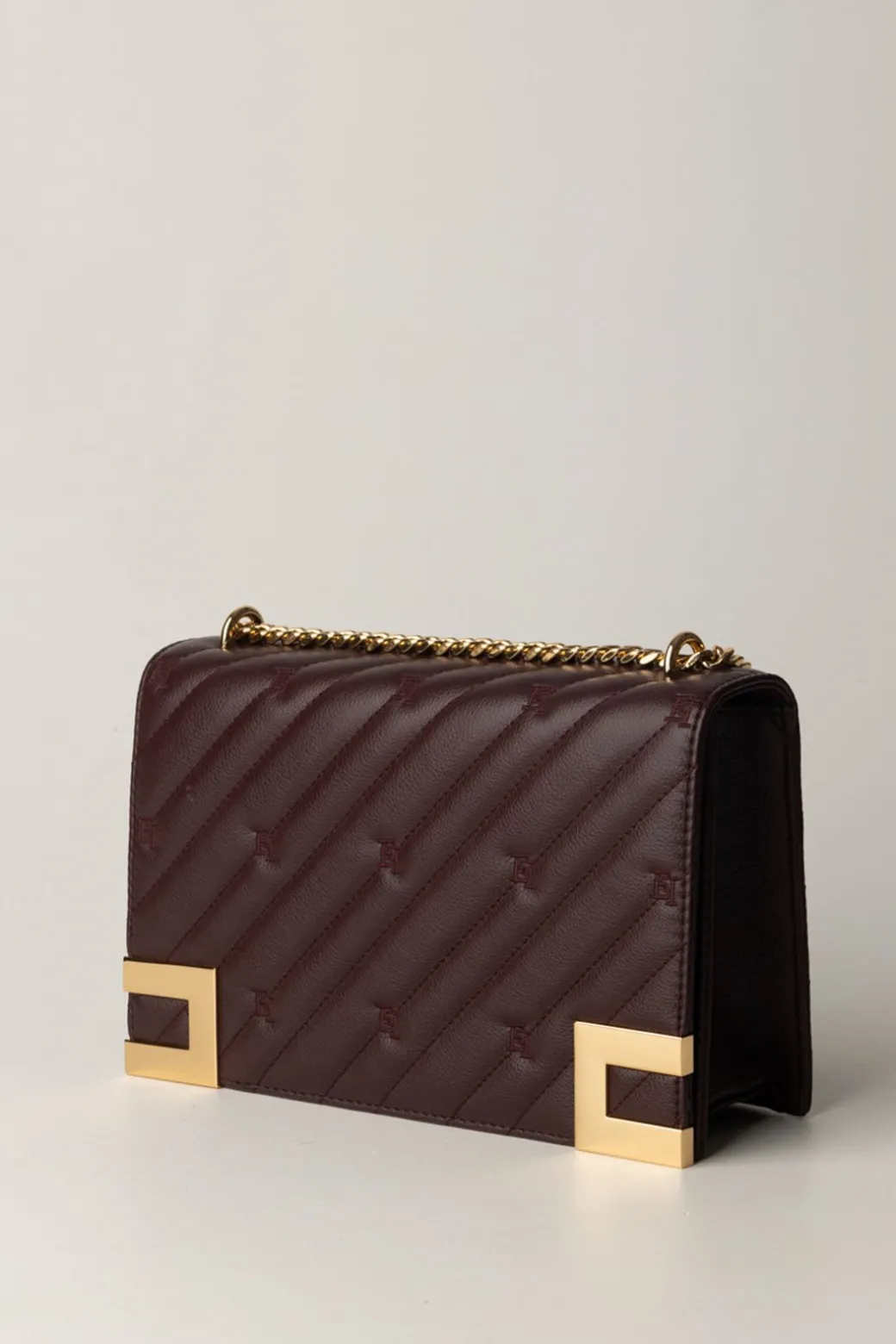 Donna Elisabetta Franchi Borsa Trapuntata Grande con Loghi
