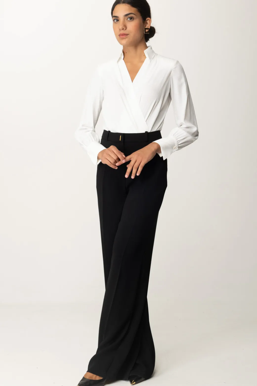 Donna Elisabetta Franchi Camicia a Body con Lettering