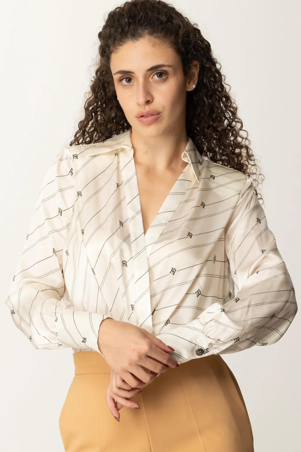 Donna Elisabetta Franchi Camicia Body Stampata