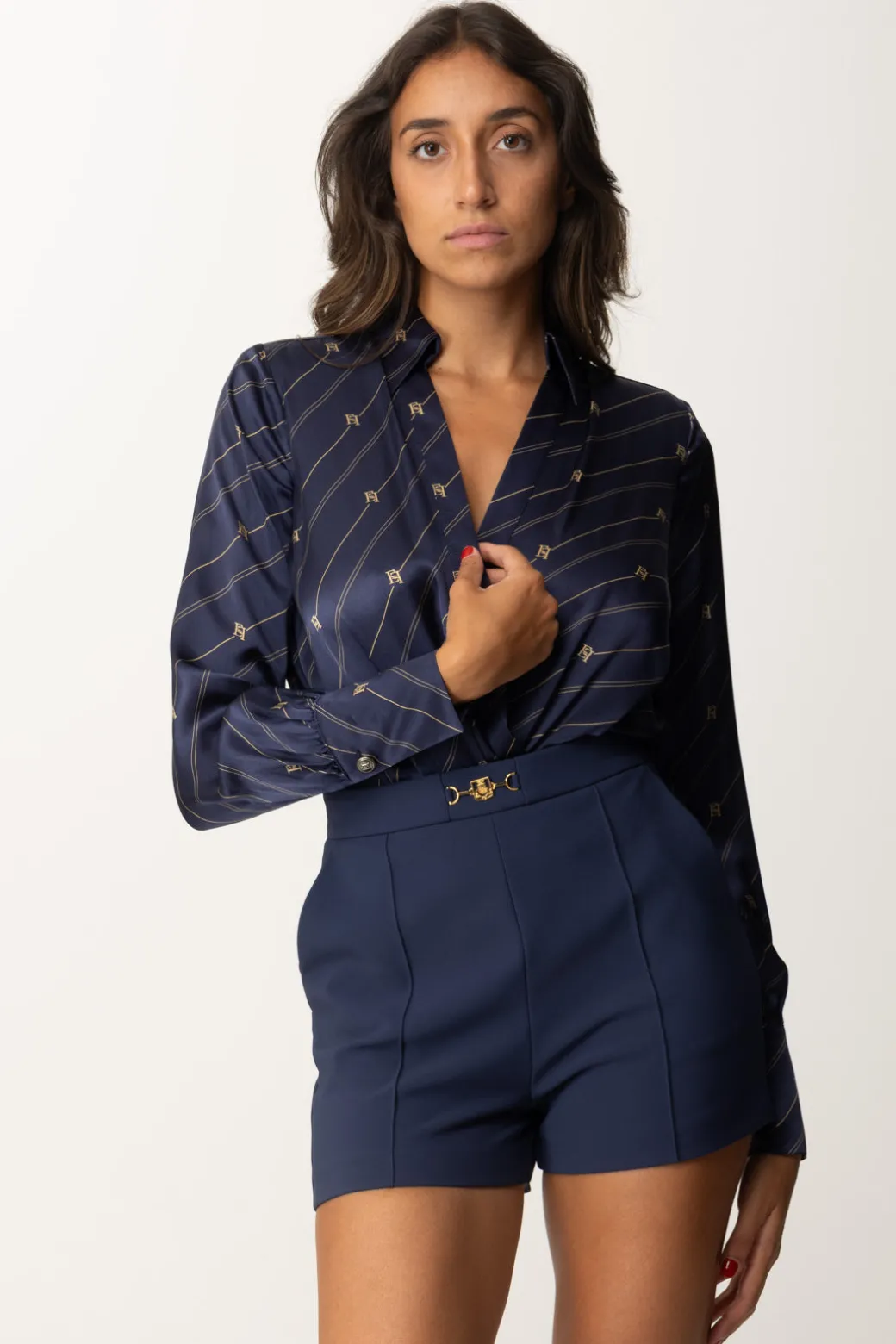 Donna Elisabetta Franchi Camicia Body Stampata