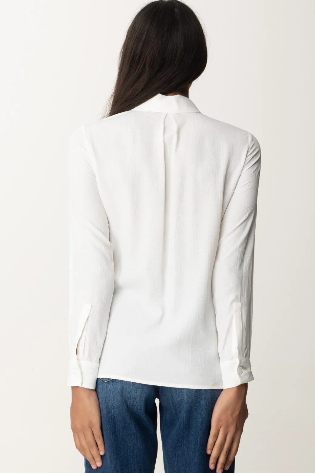 Donna Elisabetta Franchi Camicia In Georgette con Stampa Lettering