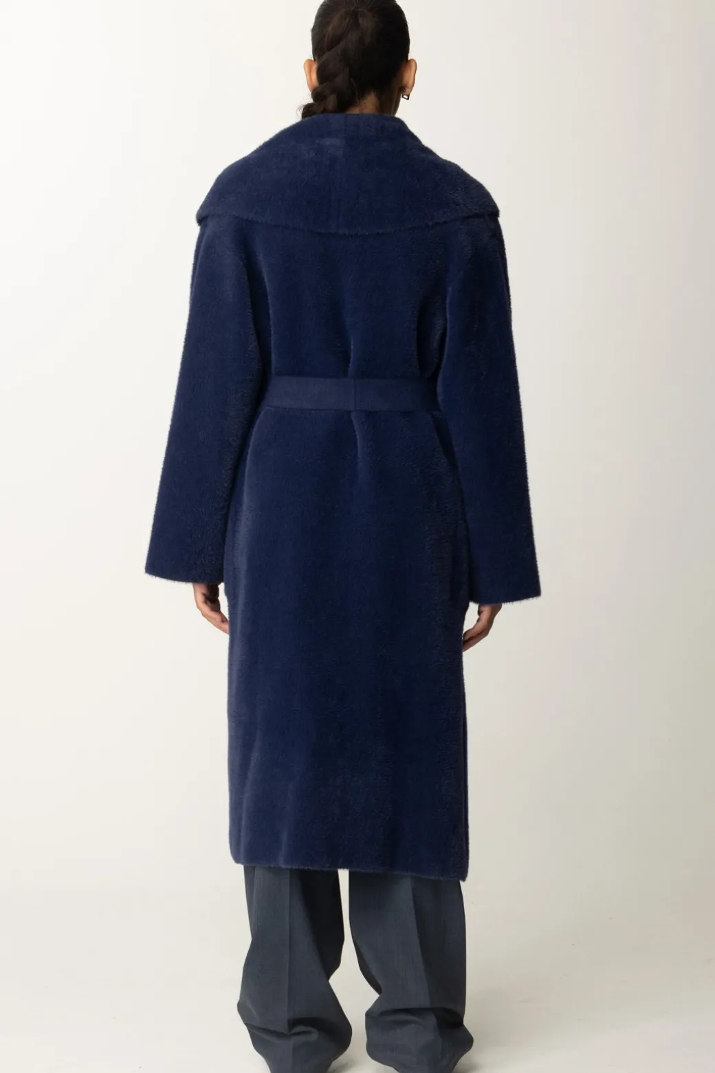 Donna Elisabetta Franchi Cappotto Vestaglia con Cintura