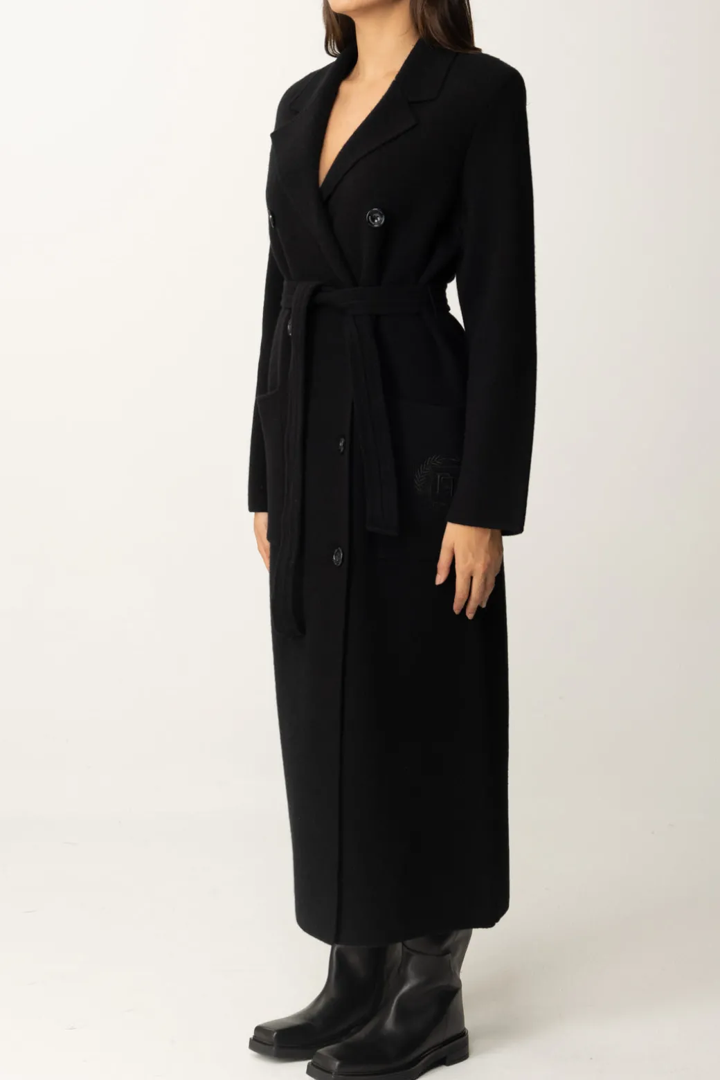 Donna Elisabetta Franchi Cappotto Vestaglia con Stemma