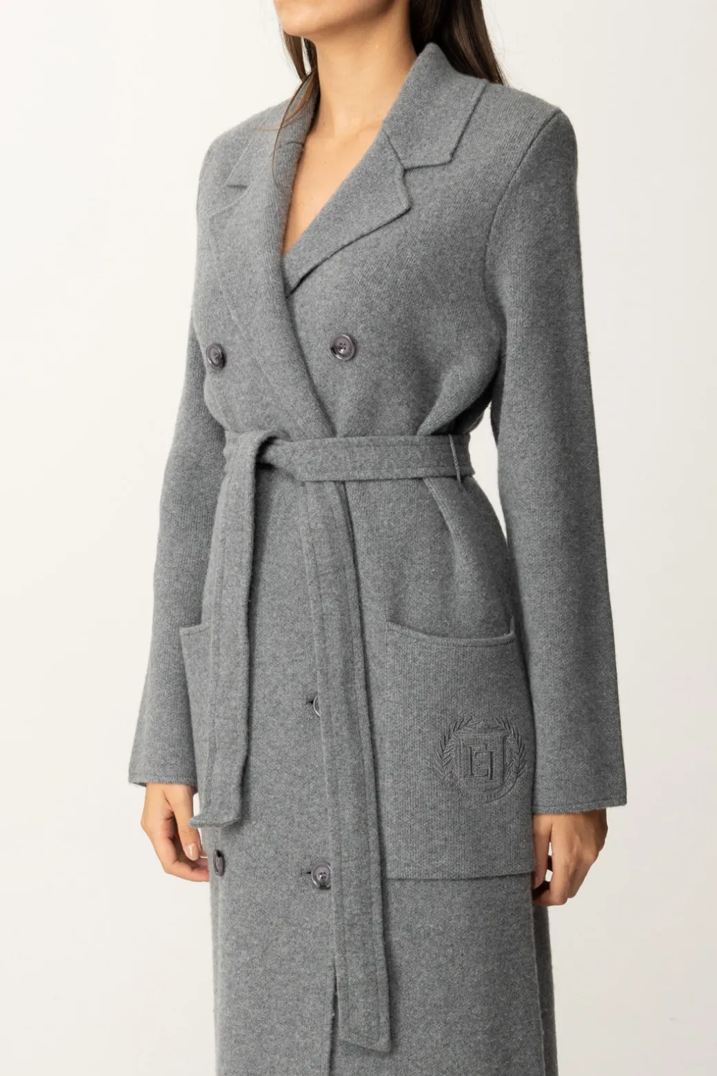 Donna Elisabetta Franchi Cappotto Vestaglia con Stemma