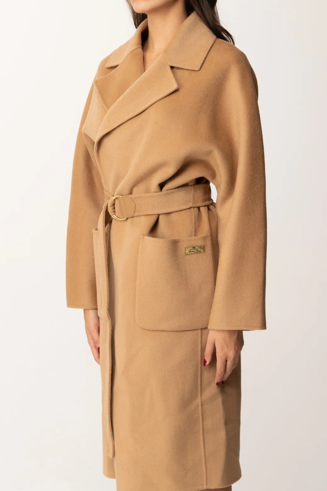Donna Elisabetta Franchi Cappotto Vestaglia In Lana