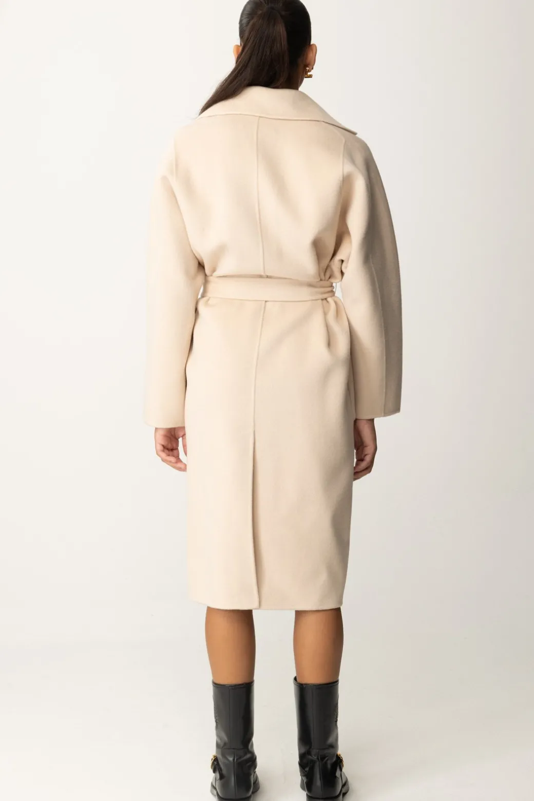 Donna Elisabetta Franchi Cappotto Vestaglia In Lana