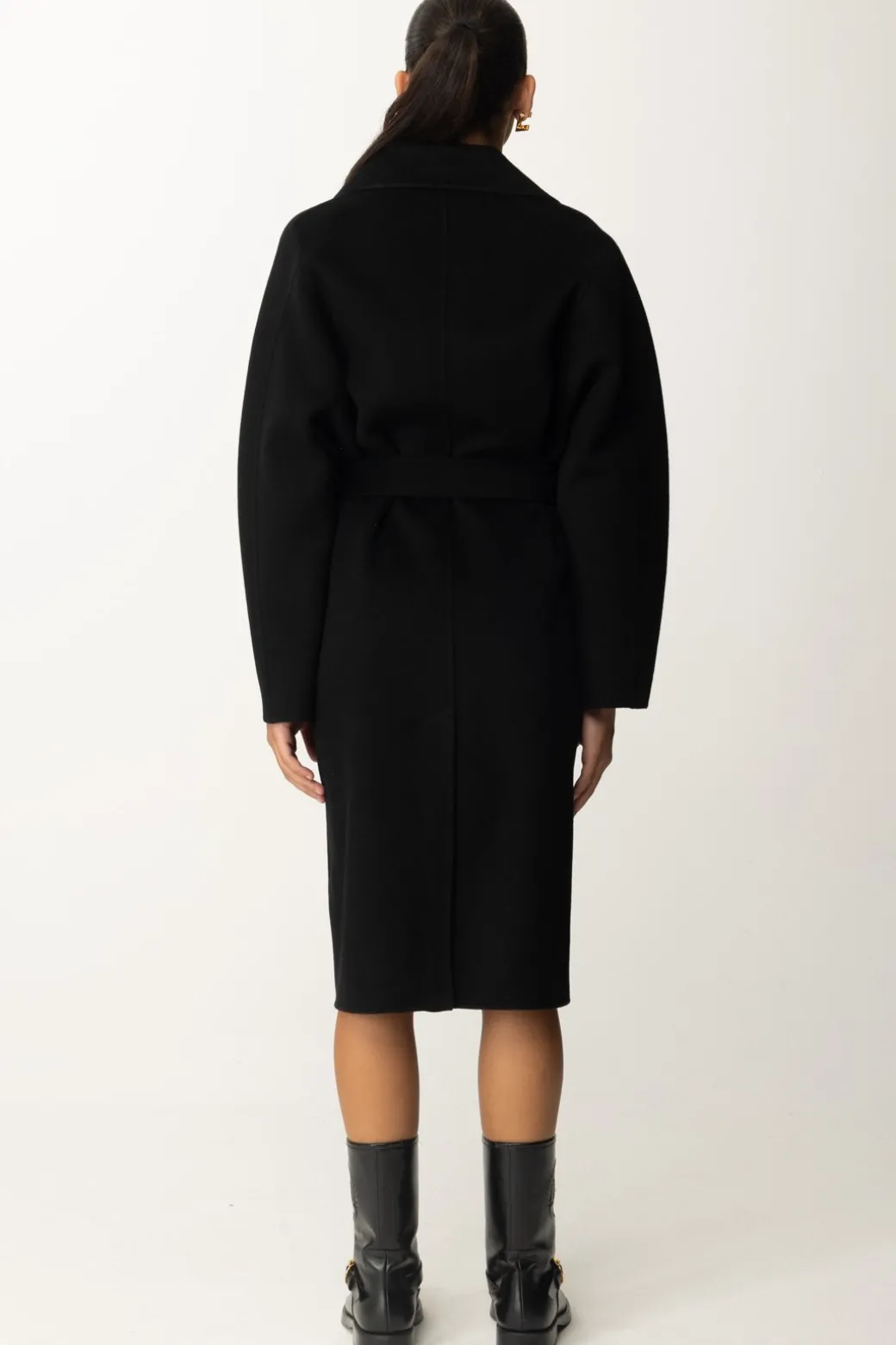 Donna Elisabetta Franchi Cappotto Vestaglia In Lana