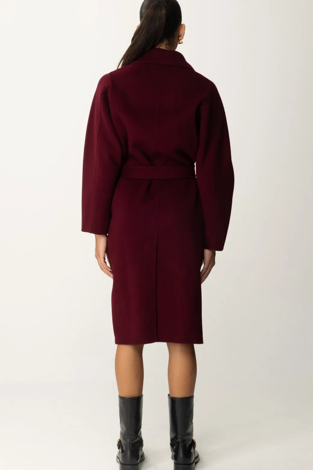 Donna Elisabetta Franchi Cappotto Vestaglia In Lana