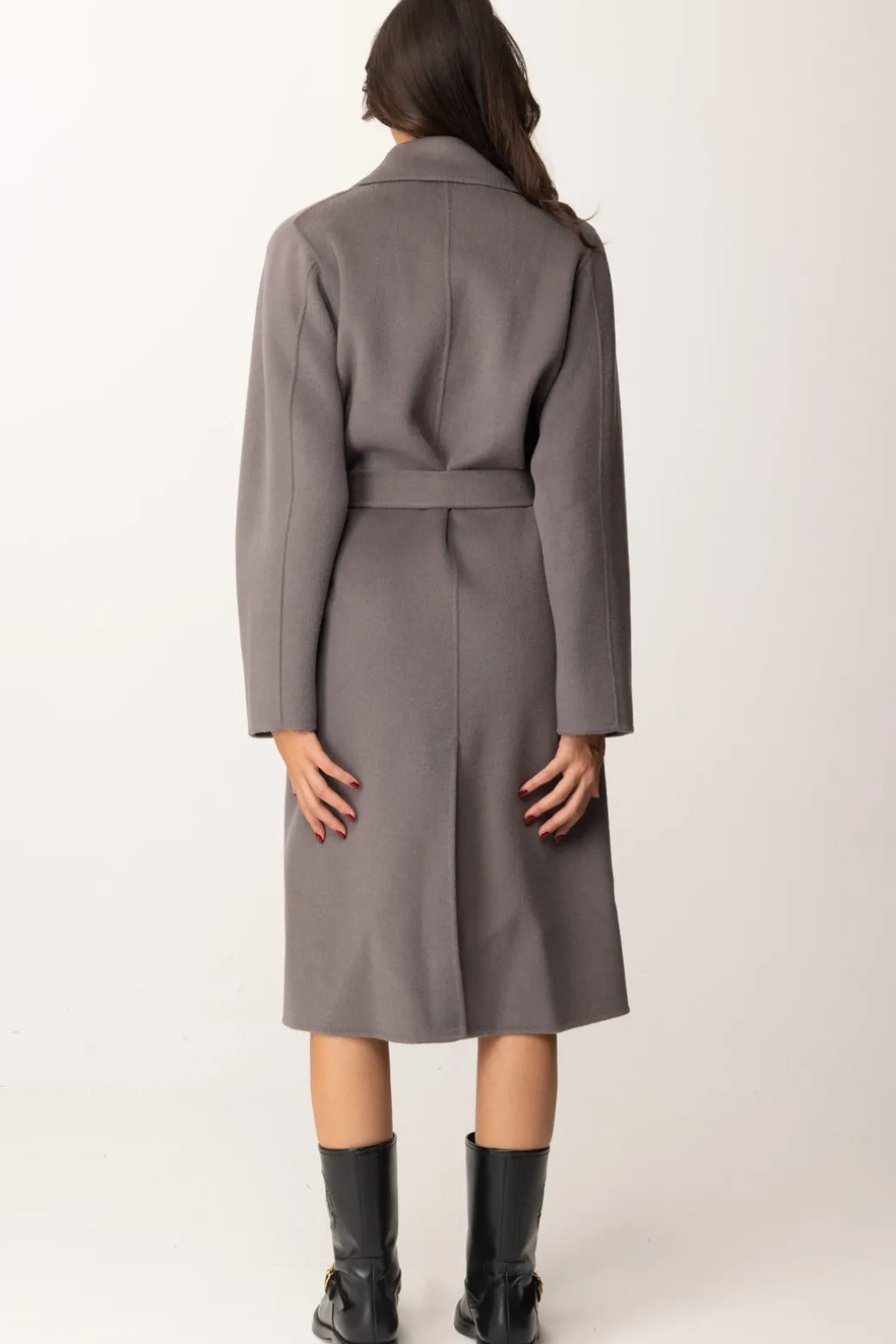 Donna Elisabetta Franchi Cappotto Vestaglia In Lana