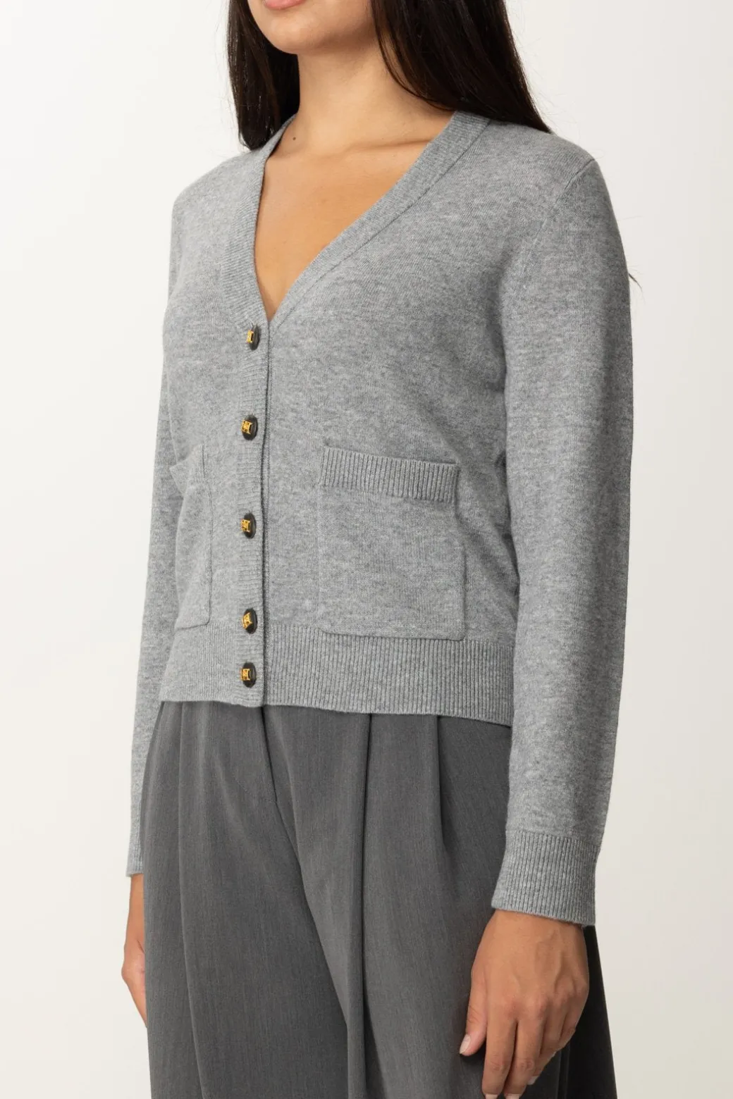 elisabetta_franchi_cardigan_con_bottoni_goldgrigio_melange_3.webp Donna Elisabetta Franchi Cardigan con Bottoni Gold