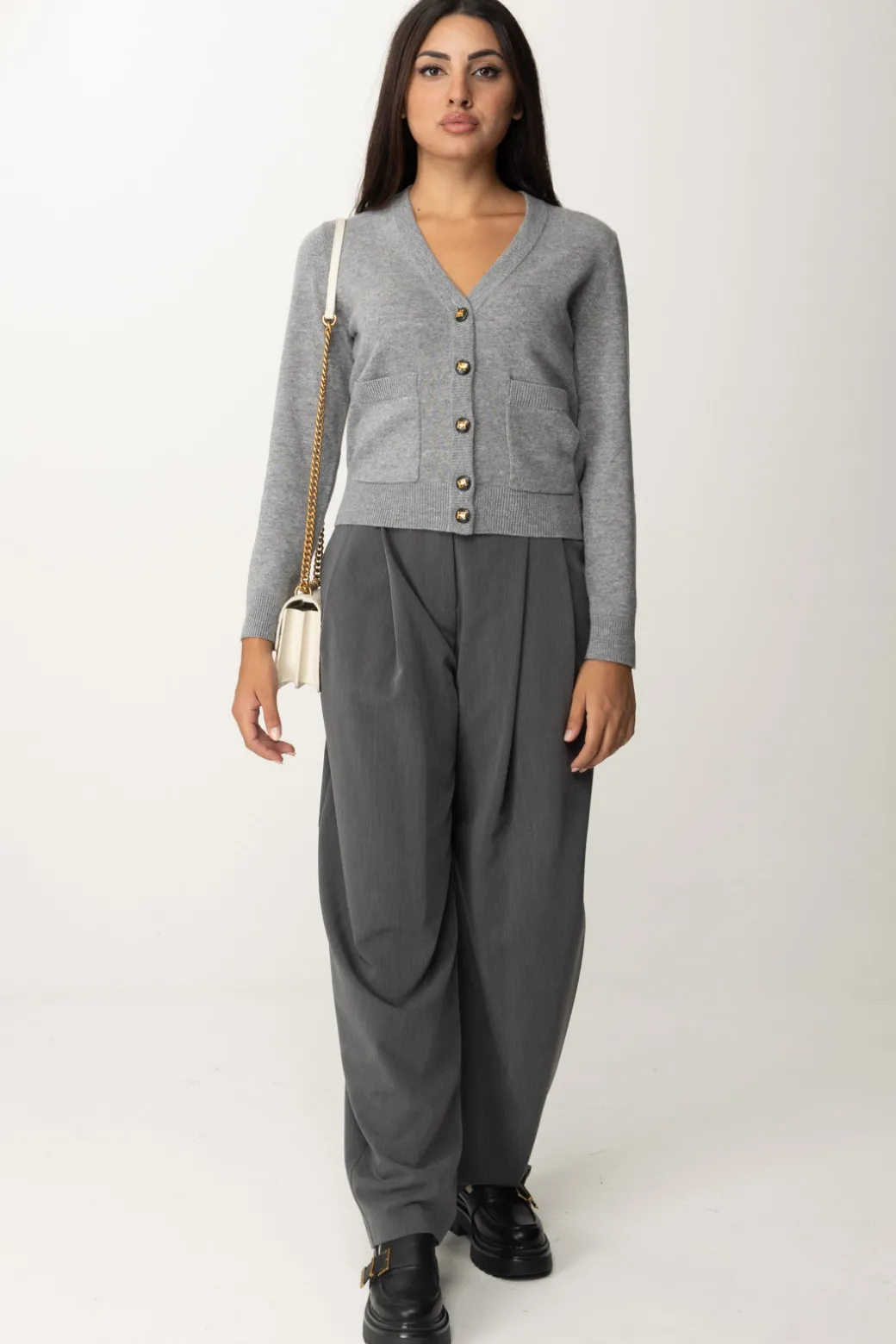 elisabetta_franchi_cardigan_con_bottoni_goldgrigio_melange_5.webp Donna Elisabetta Franchi Cardigan con Bottoni Gold