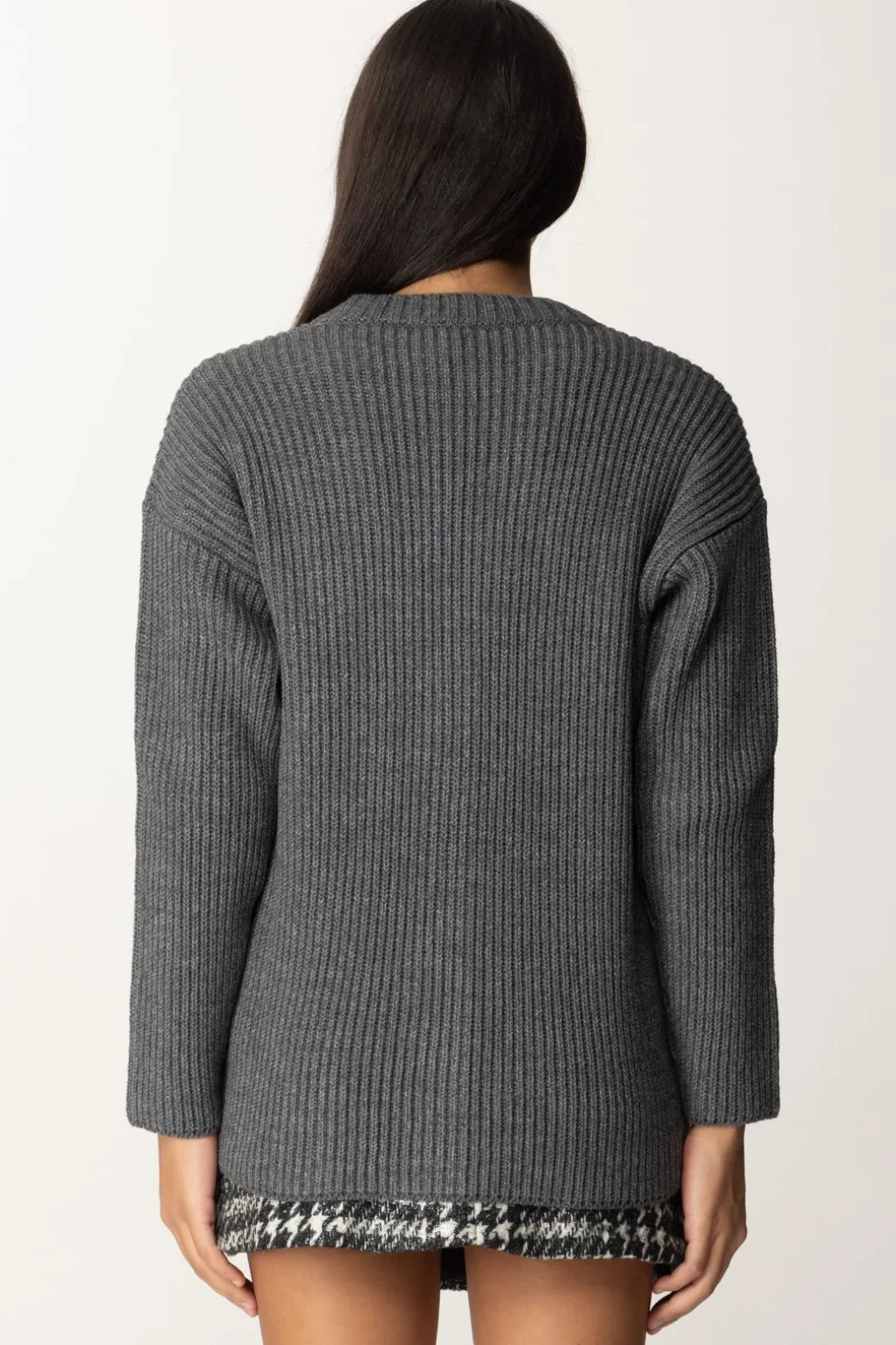 Donna Elisabetta Franchi Cardigan Oversize con Dettagli Logo
