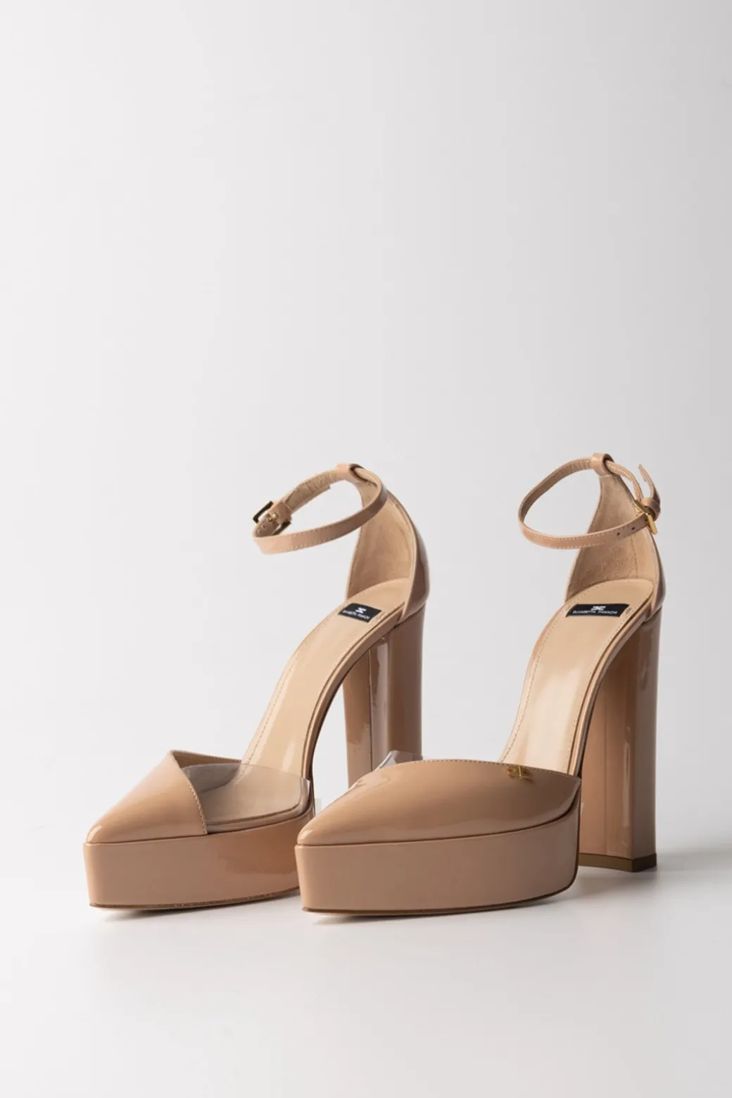 Donna Elisabetta Franchi Décolleté con Plateau e Dettagli In Pvc