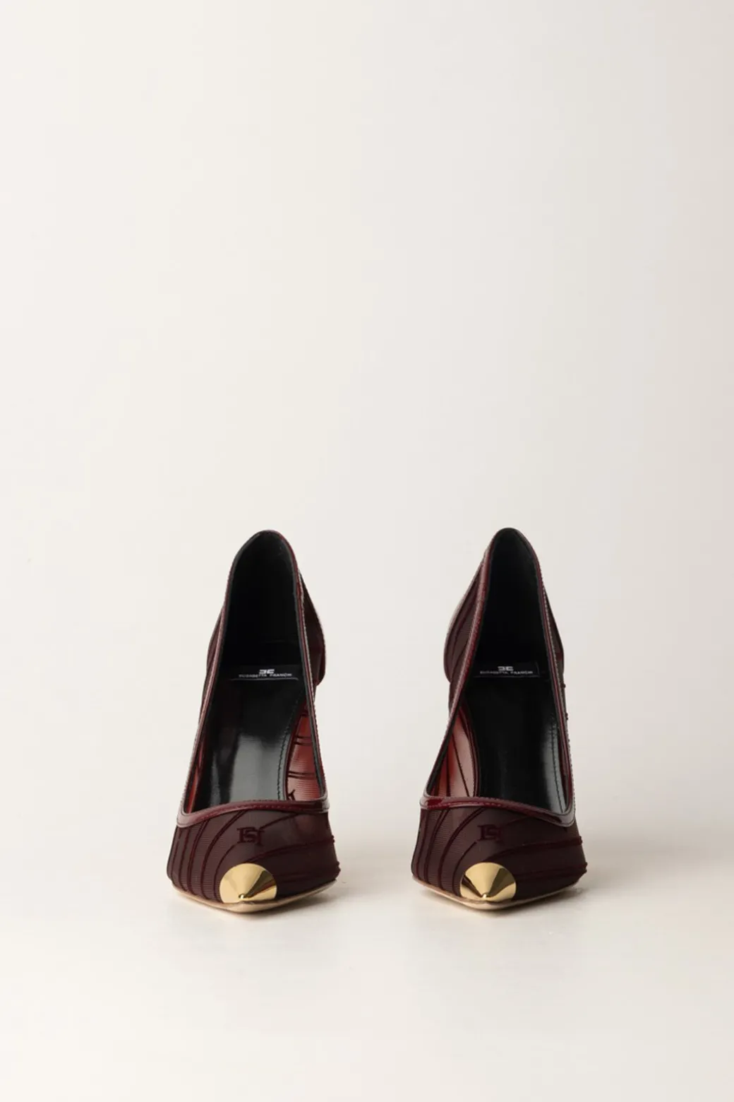 Donna Elisabetta Franchi Decolletes In Rete con Punta In Metallo