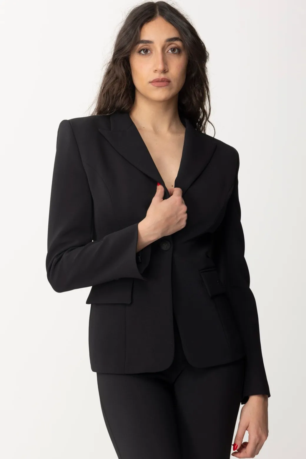Donna Elisabetta Franchi Giacca con Cut-out Posteriore